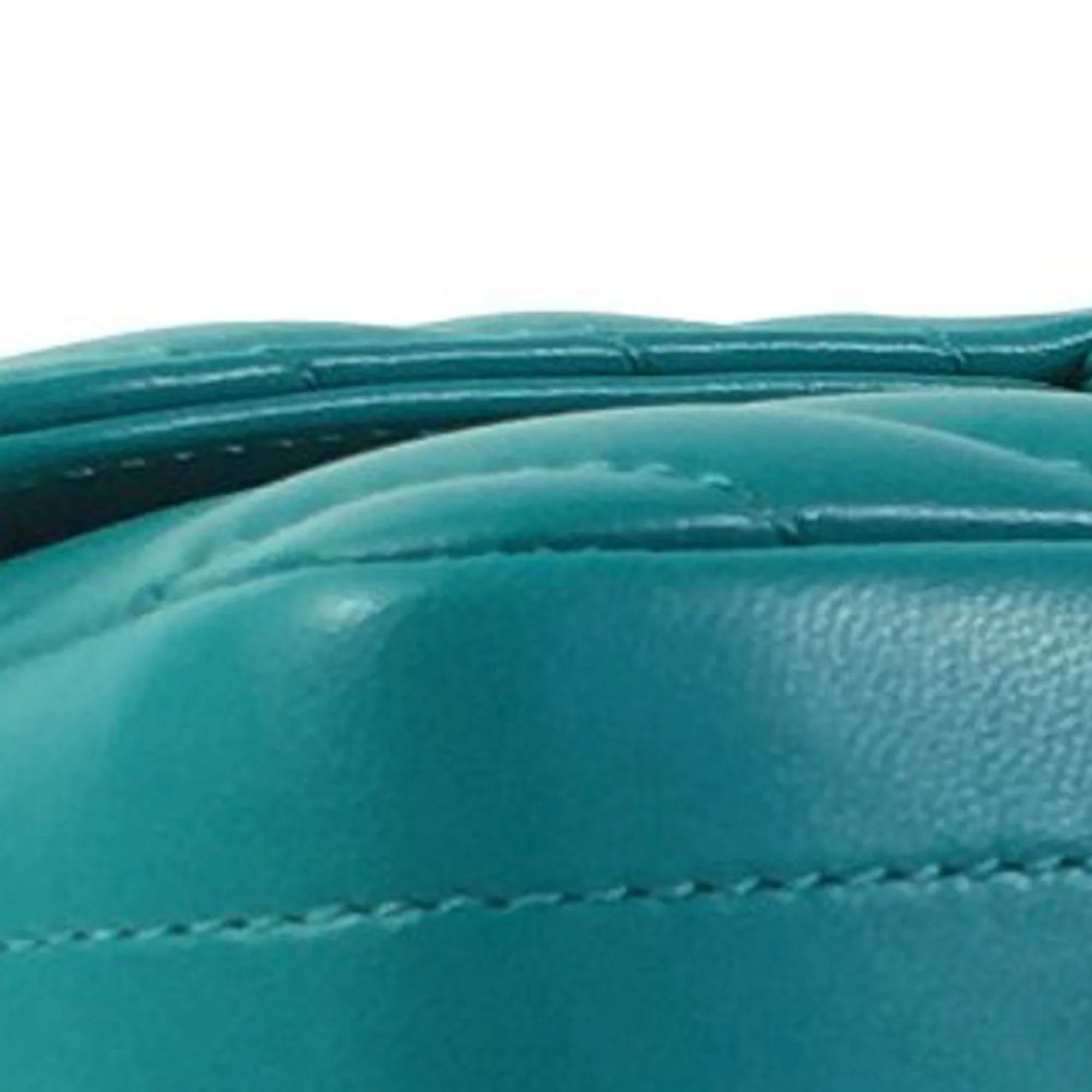 Chanel | Pre-Owned Mini Rectangular Chevron Lambskin Single Flap | Green - Image 6