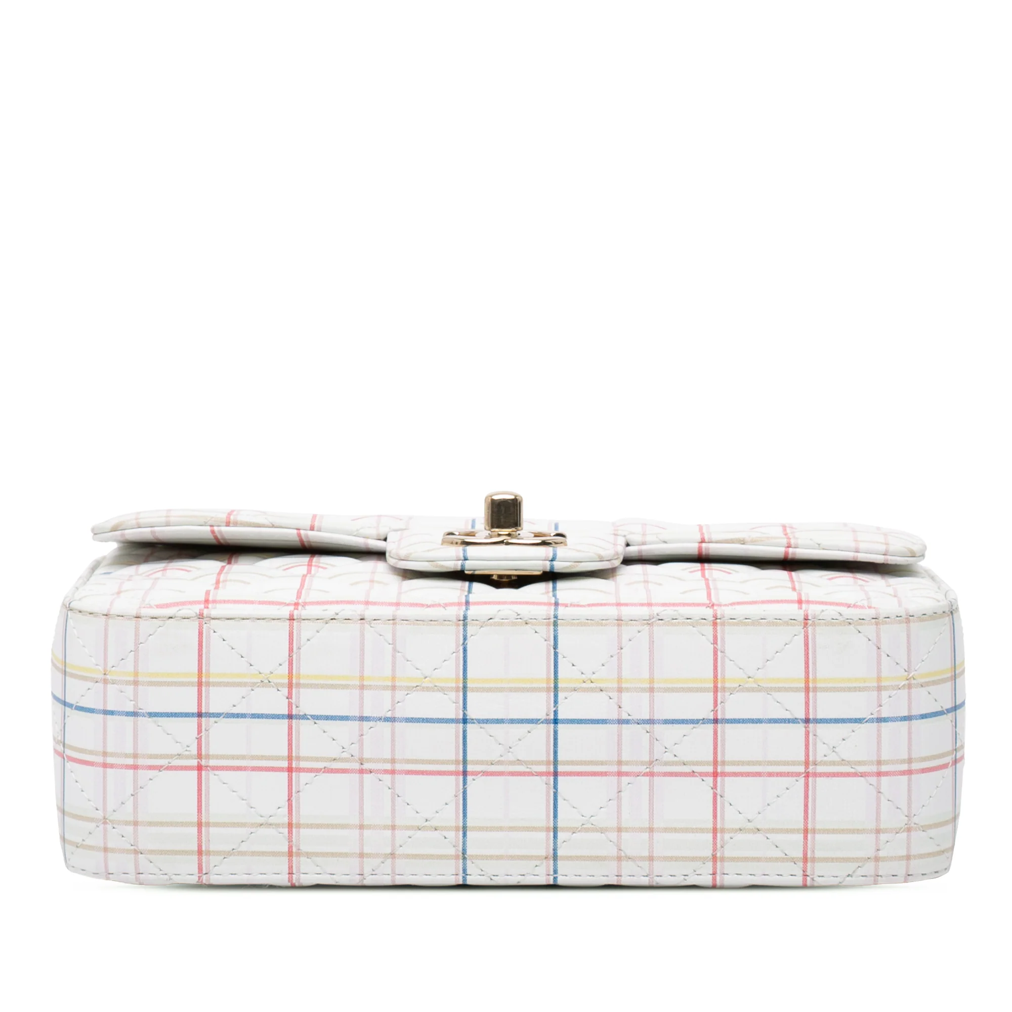 Chanel | Pre-Owned Mini Rectangular Classic Printed Calfskin Single Flap | White - Image 5