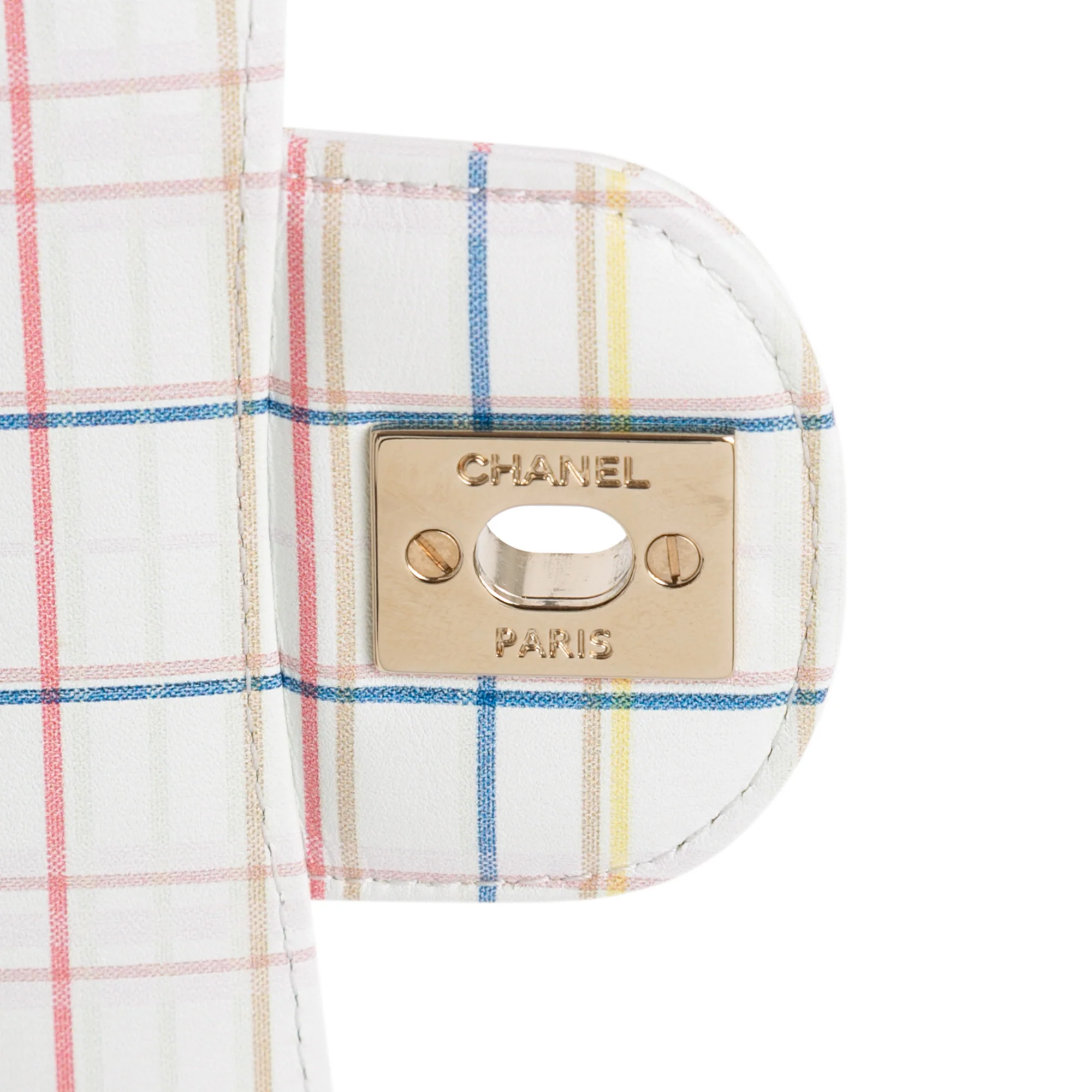 Chanel | Pre-Owned Mini Rectangular Classic Printed Calfskin Single Flap | White - Image 9