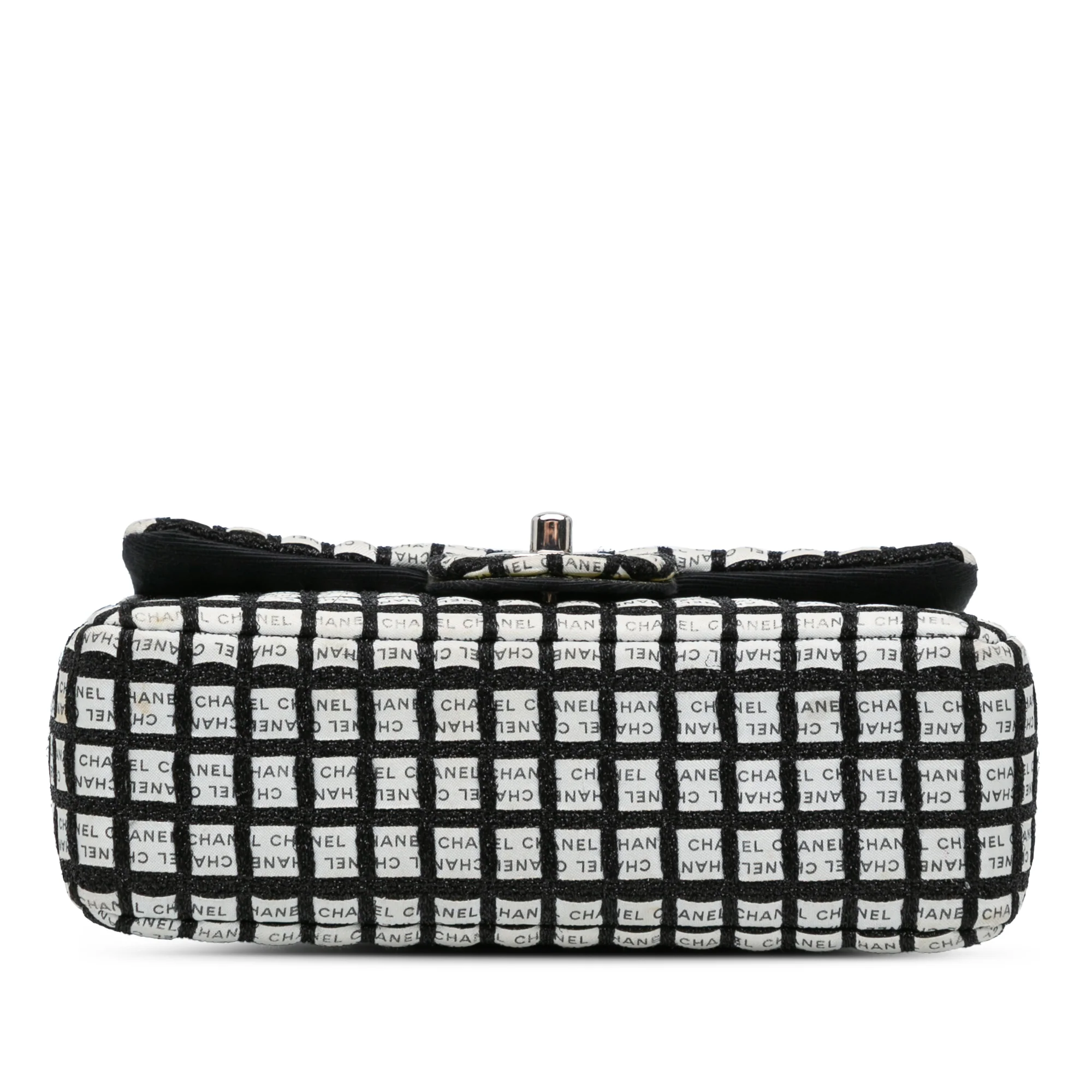 Chanel | Pre-Owned Mini Rectangular Classic Ribbon Tweed Single Flap | White/Off White - Image 3