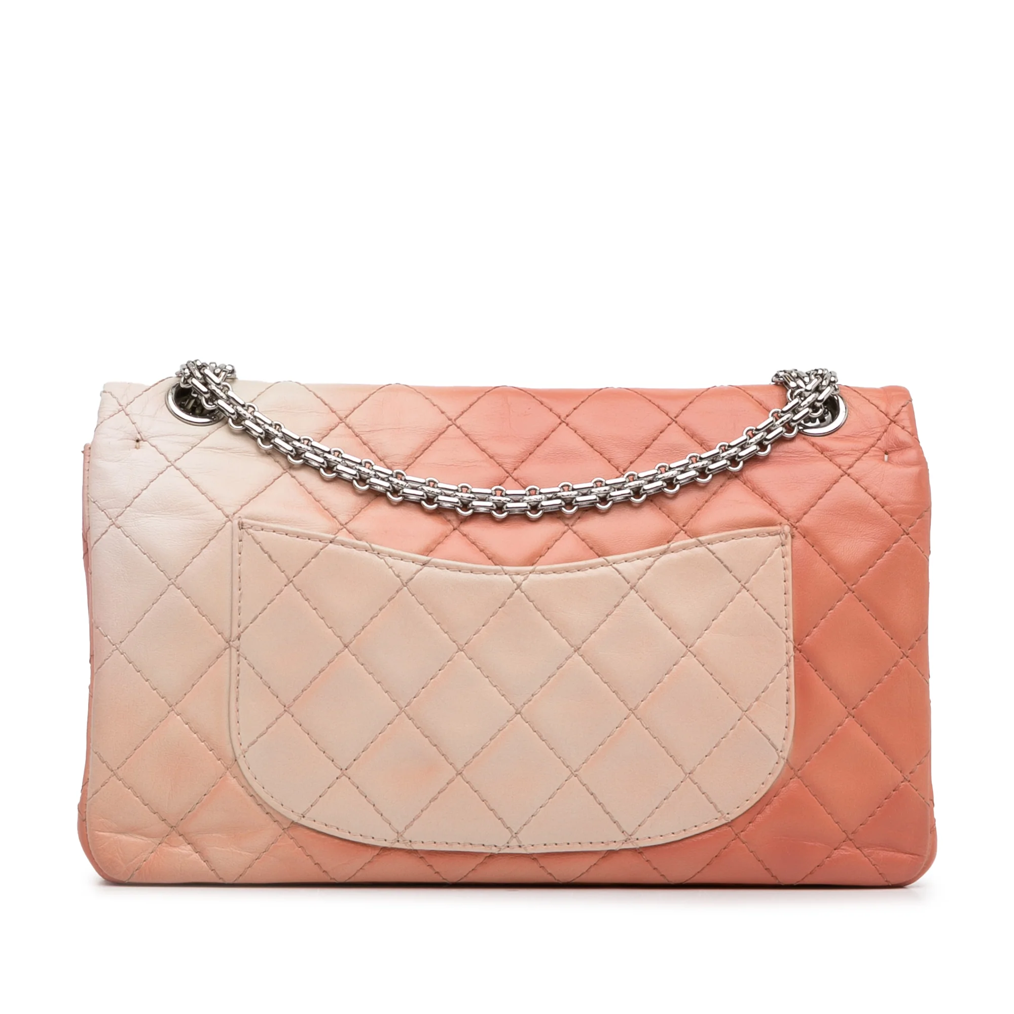 Chanel | Pre-Owned Ombre Reissue 225 Double Flap | Orange/Light Orange - Image 9