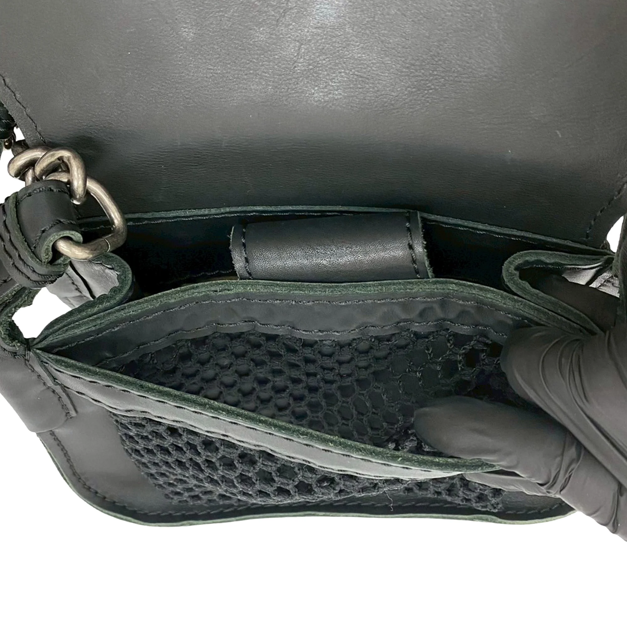 Chanel | Pre-Owned Paris-Edinburgh Mini Calfskin Highlander Flap | Black - Image 7