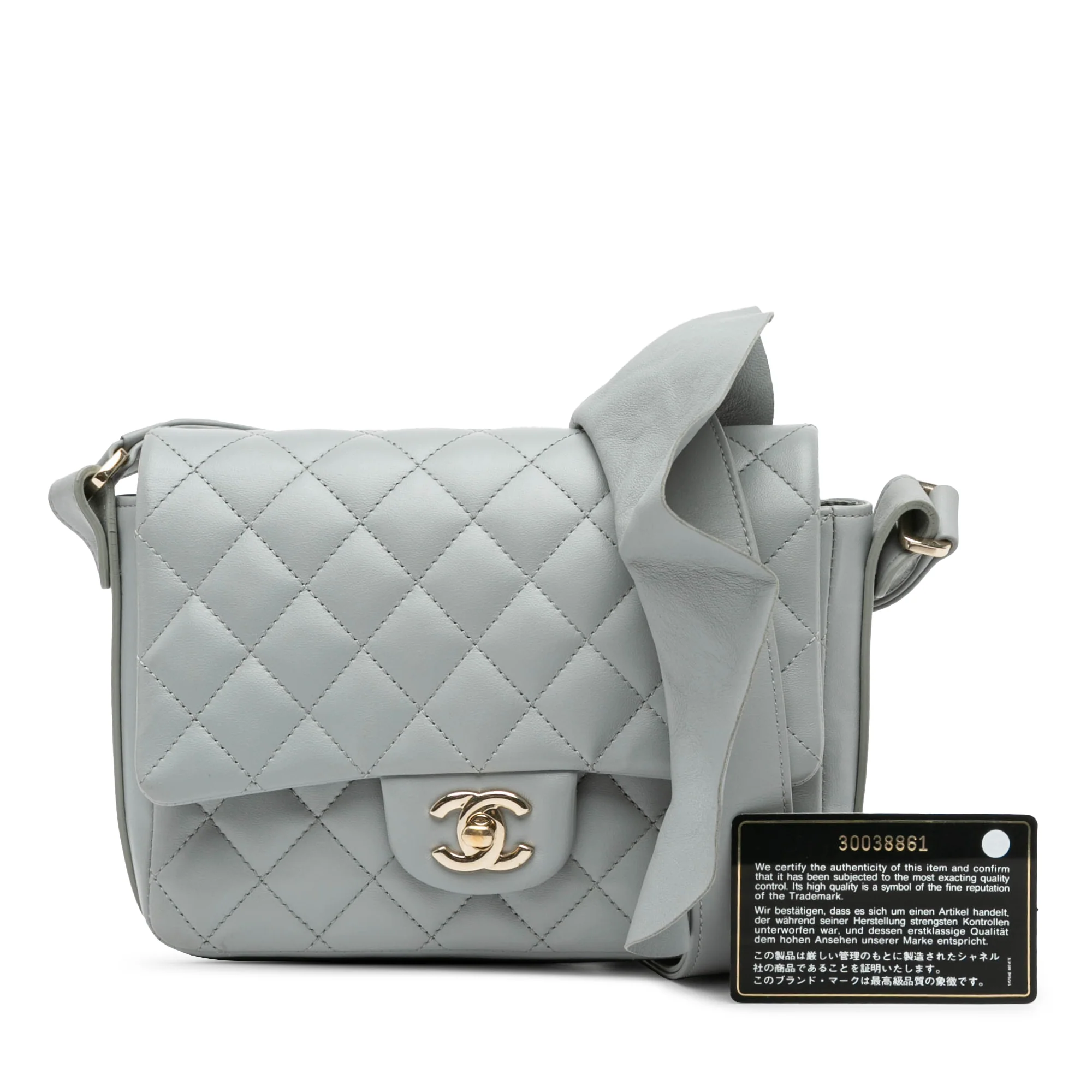 Chanel | Pre-Owned Quilted Calfskin Bolero de Flap - II | Gray - Image 2