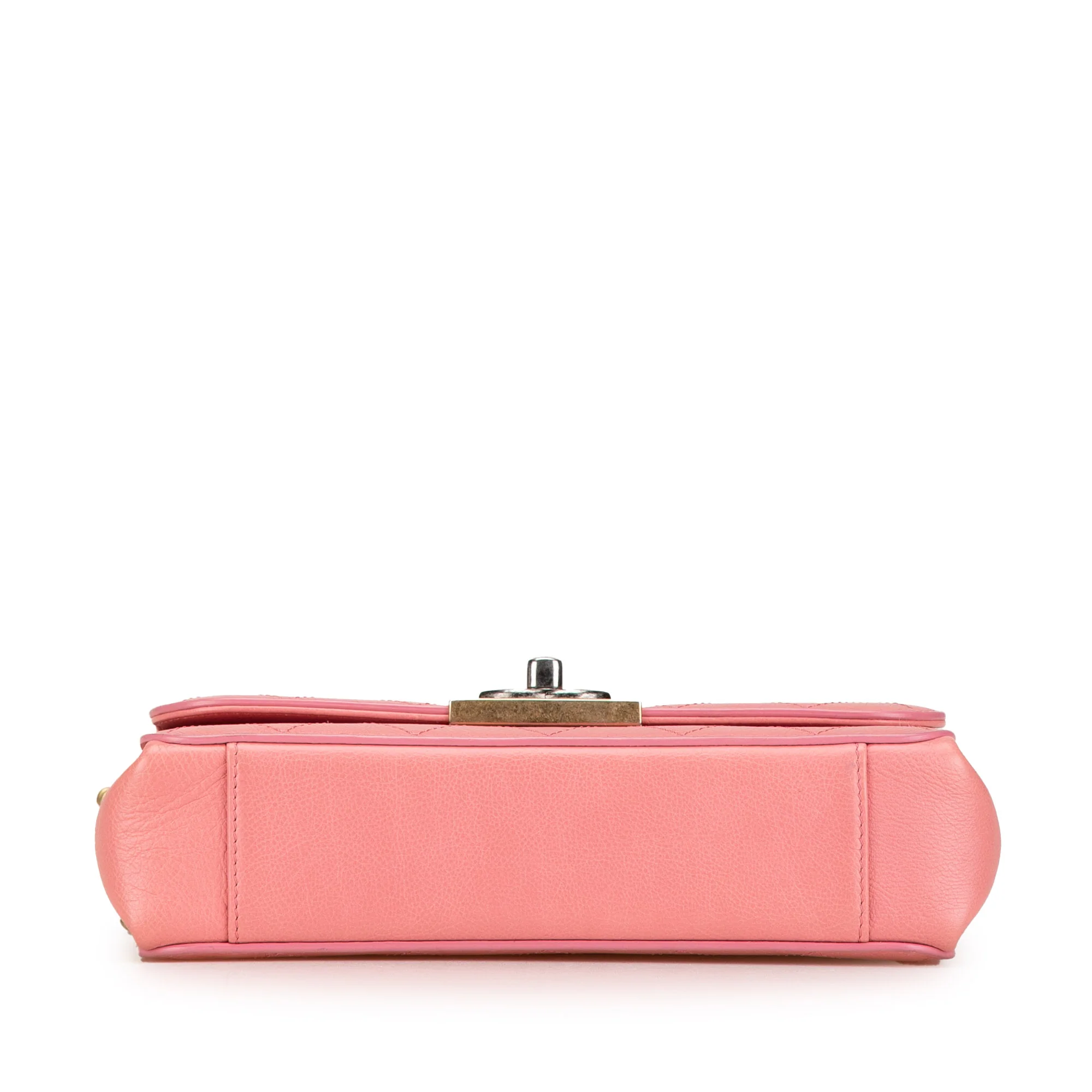 Chanel | Pre-Owned Quilted Calfskin Straight Lined Flap - I | Pink - Image 3