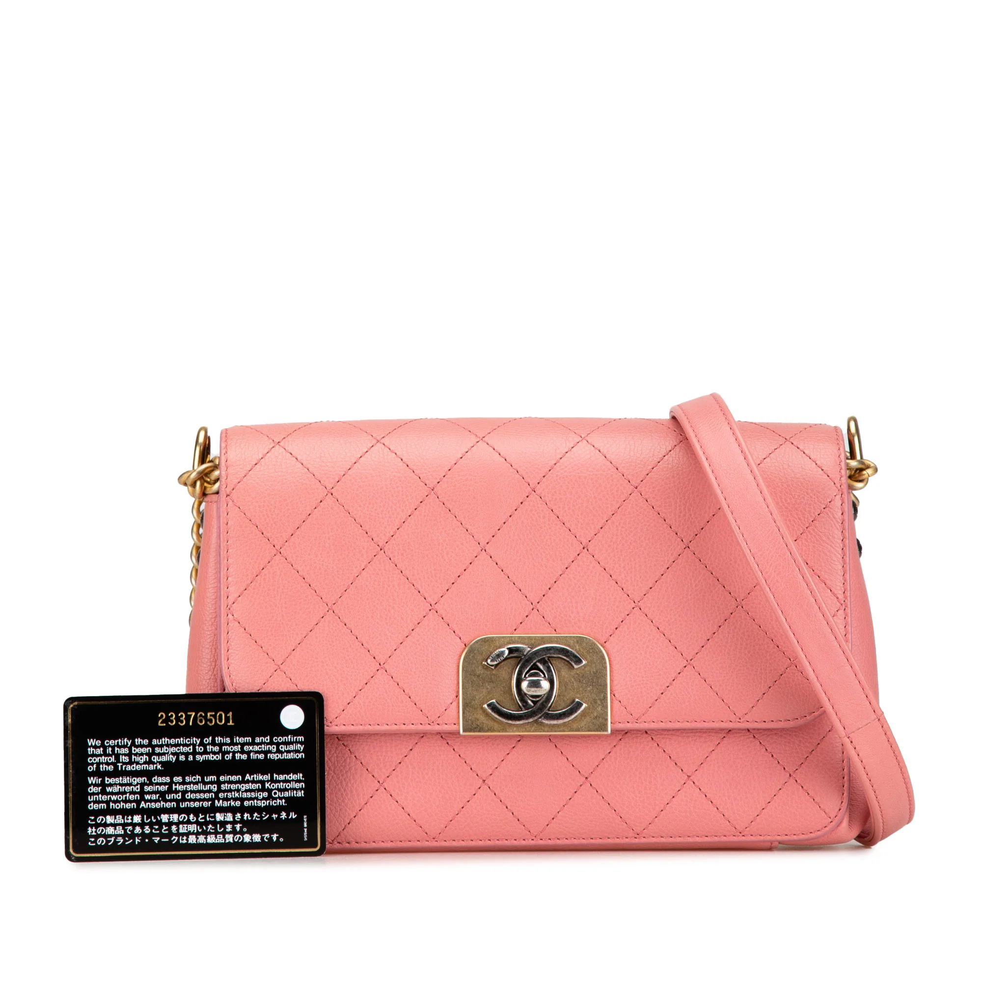 Chanel | Pre-Owned Quilted Calfskin Straight Lined Flap - I | Pink - Image 8