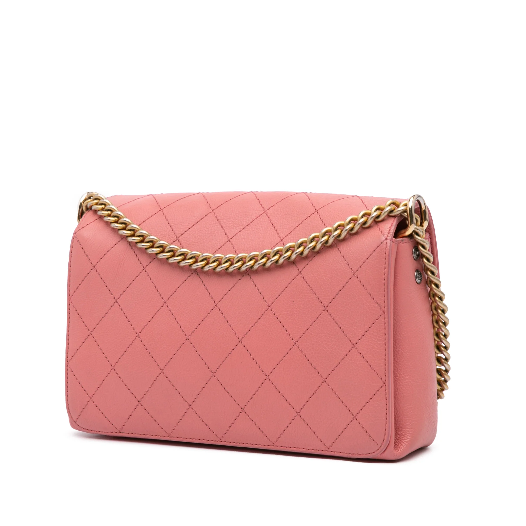 Chanel | Pre-Owned Quilted Calfskin Straight Lined Flap - II | Pink - Image 6