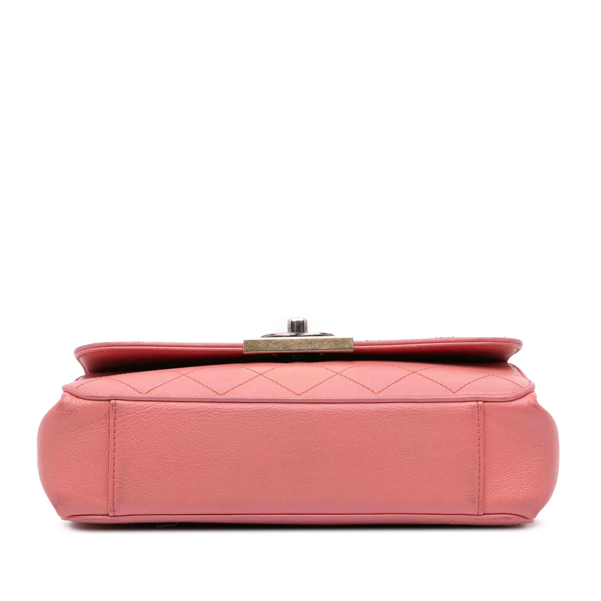 Chanel | Pre-Owned Quilted Calfskin Straight Lined Flap - II | Pink - Image 7