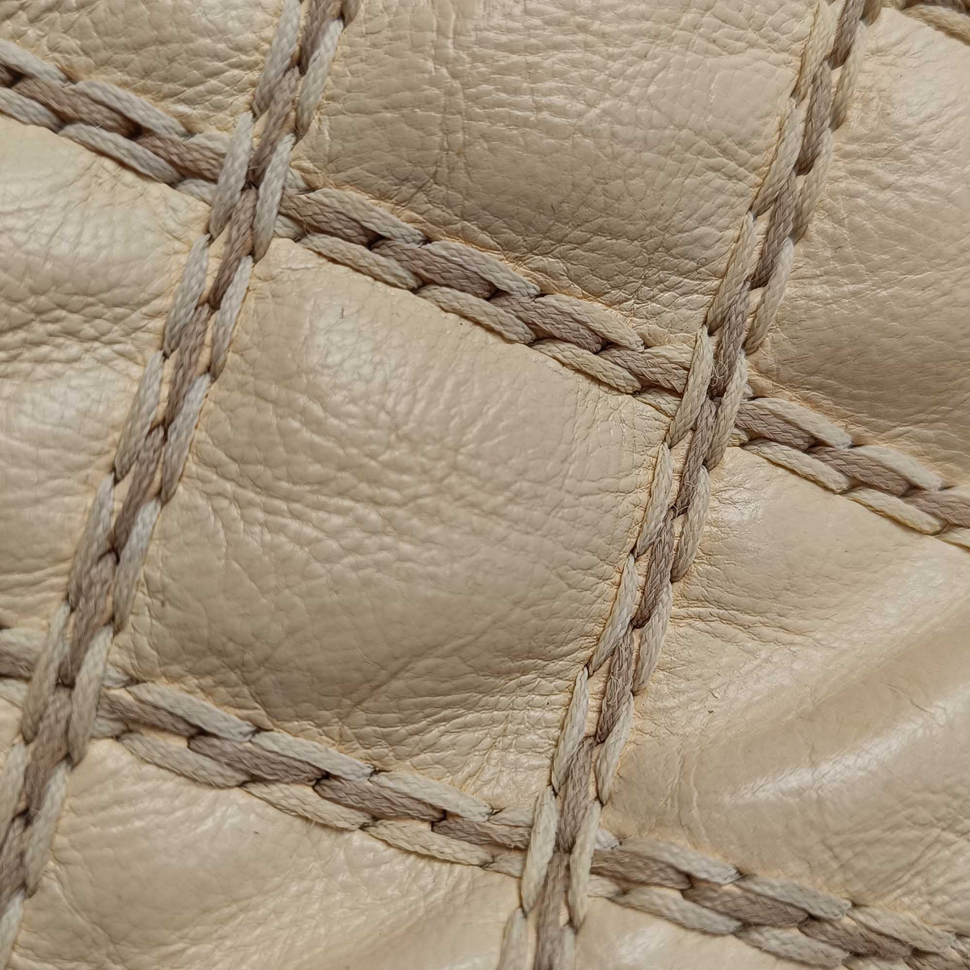 Chanel | Pre-Owned Quilted Calfskin Triple Stitched Single Flap | Beige - Image 9