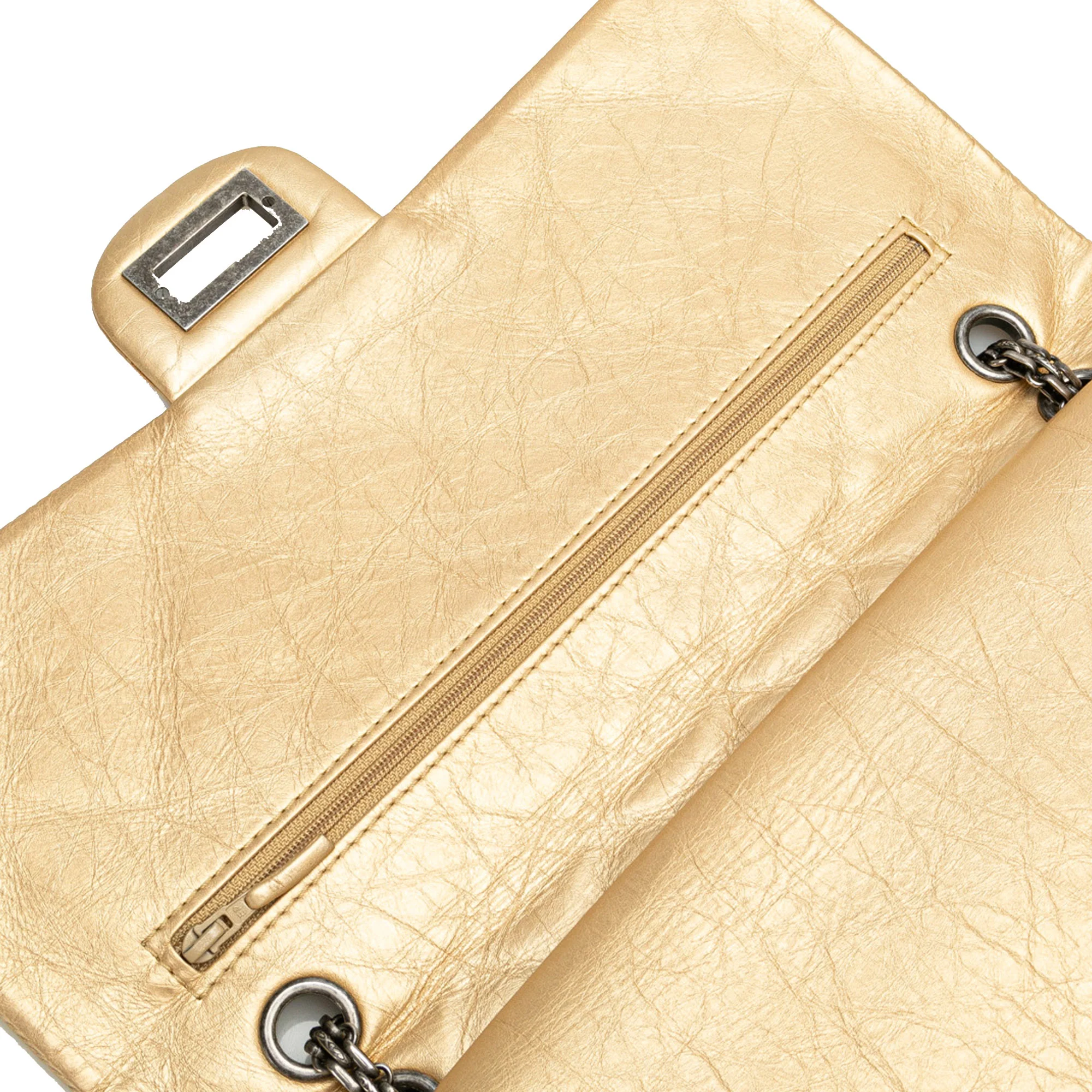 Chanel | Pre-Owned Reissue 2.55 Aged Calfskin Double Flap 227 | Gold - Image 7