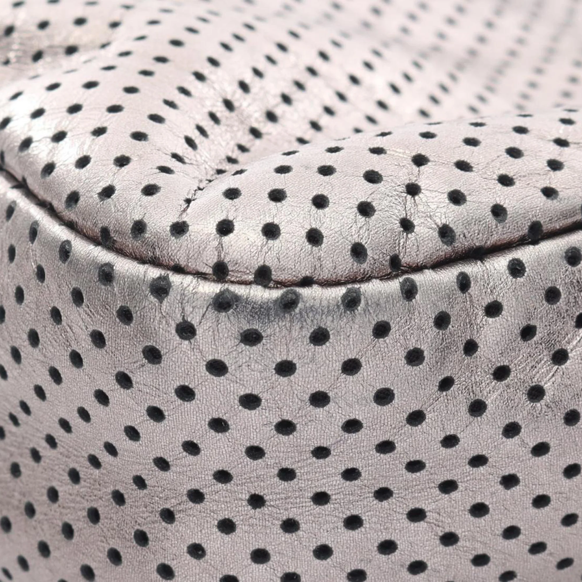Chanel | Pre-Owned Reissue Perforated Calfskin Drill Flap | Silver - Image 10