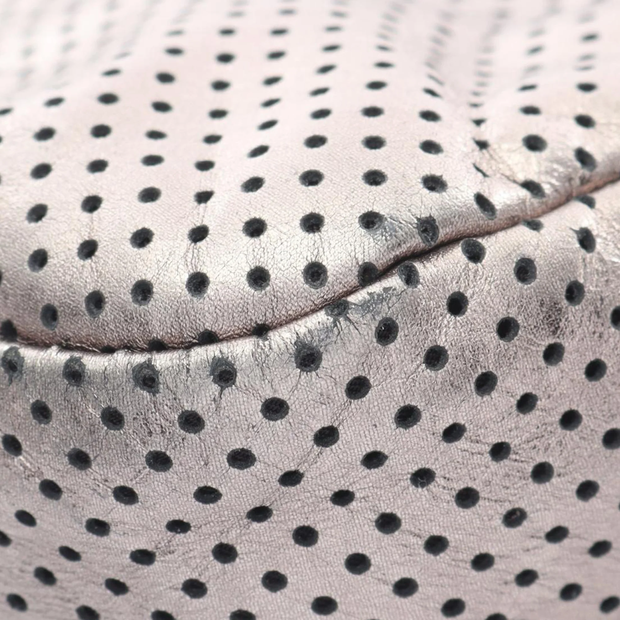 Chanel | Pre-Owned Reissue Perforated Calfskin Drill Flap | Silver - Image 2