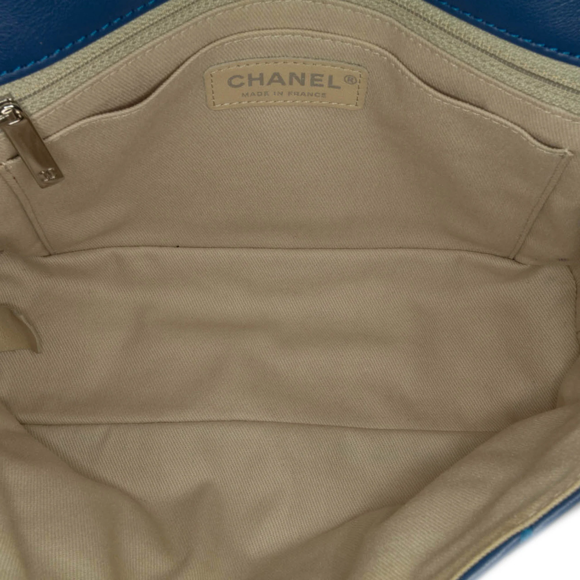 Chanel | Pre-Owned Small Calfskin Love Me Tender Flap | Blue - Image 4