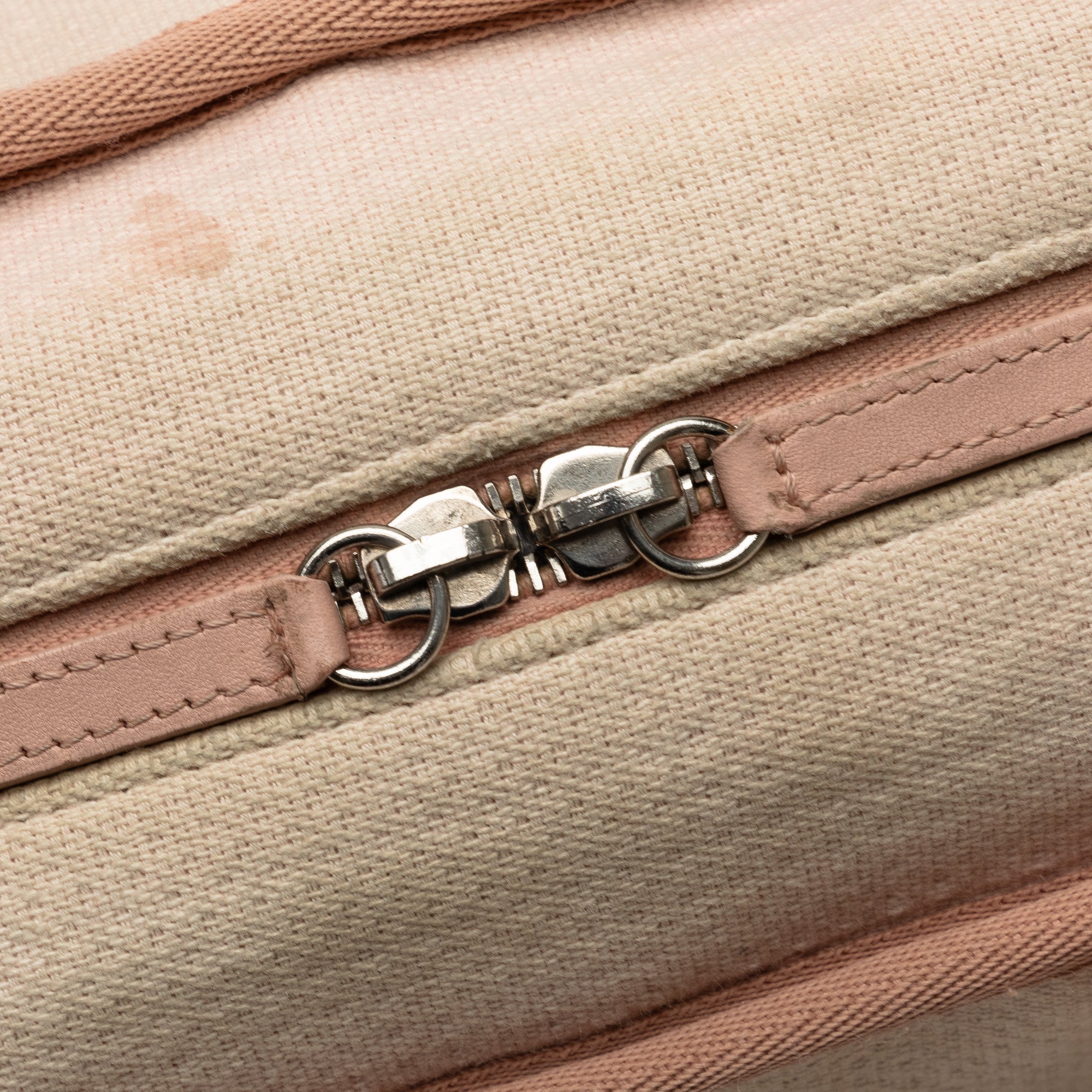Chanel | Pre-Owned Small Canvas Deauville Bowling Bag | Pink/Light Pink - Image 3
