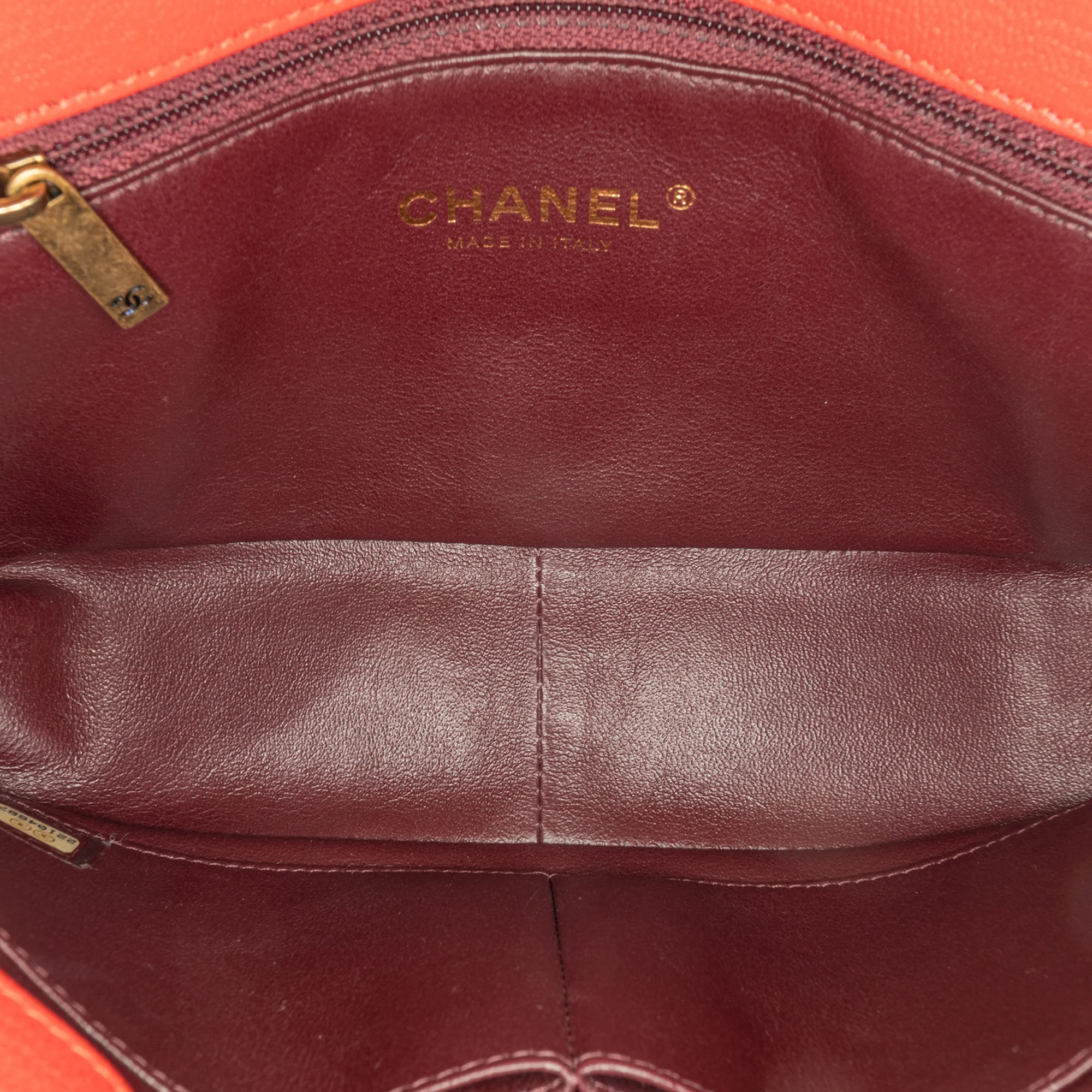 Chanel | Pre-Owned Small Diagonal Quilted Goatskin Flap | Red - Image 4