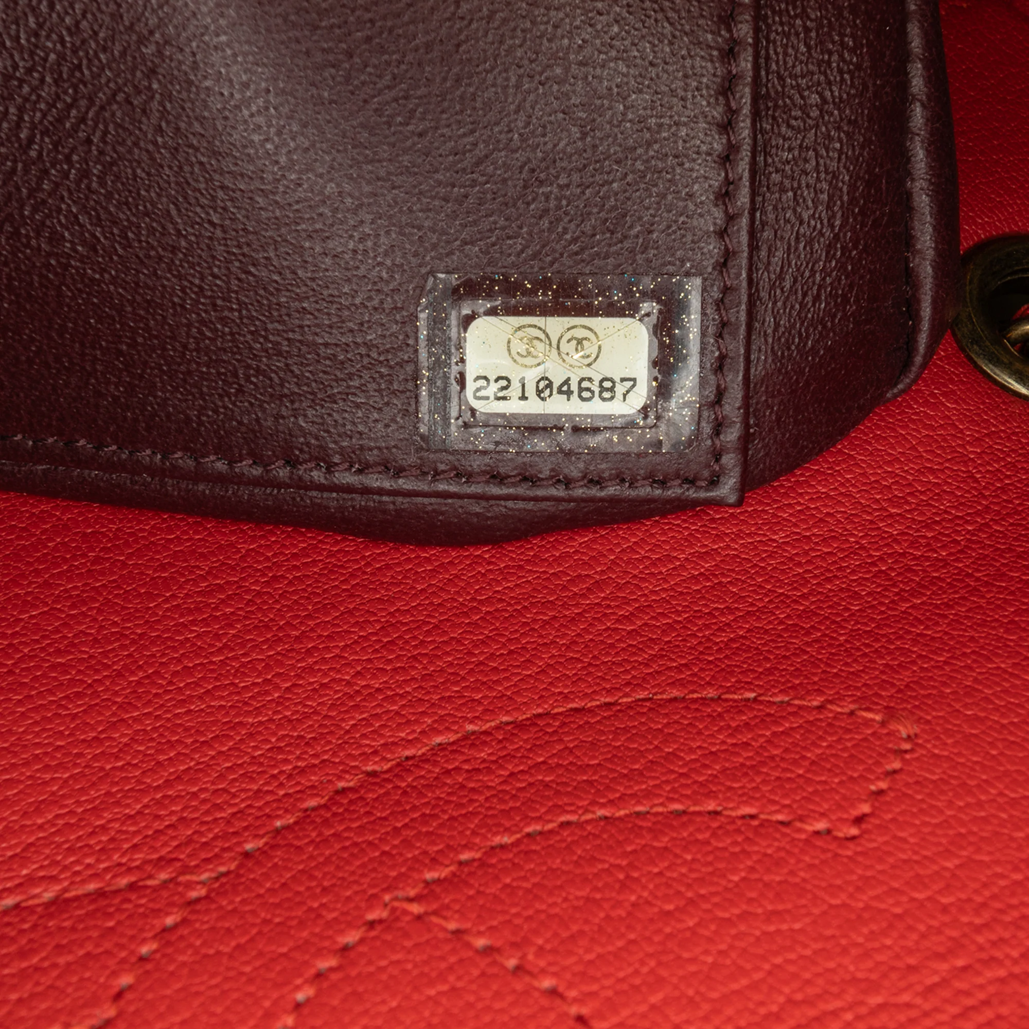 Chanel | Pre-Owned Small Diagonal Quilted Goatskin Flap | Red - Image 7