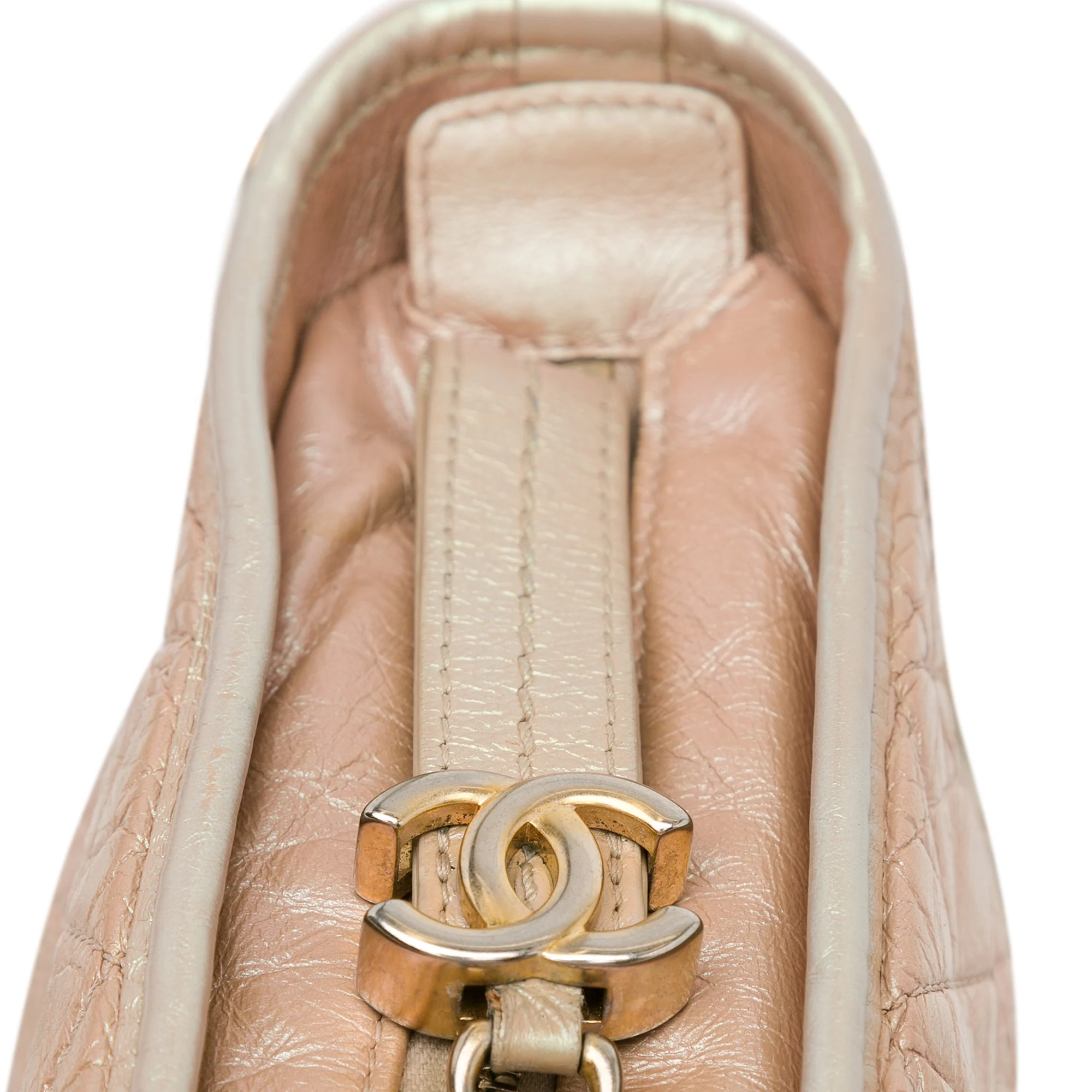 Chanel | Pre-Owned Small Iridescent Gabrielle Crossbody | Pink/Light Pink - Image 10