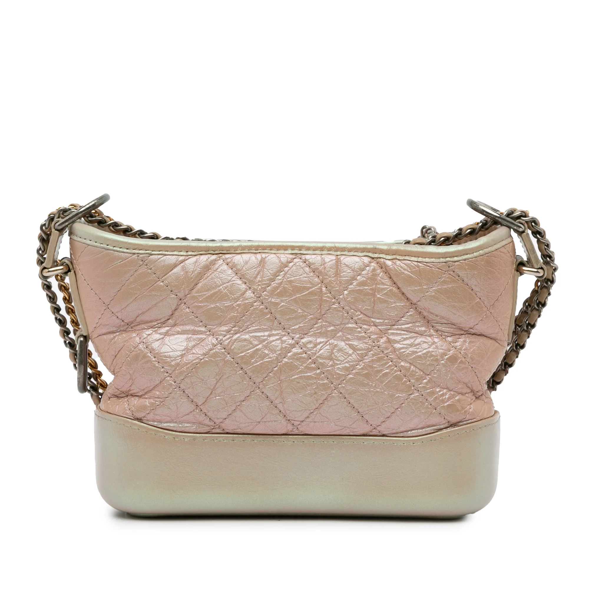 Chanel | Pre-Owned Small Iridescent Gabrielle Crossbody | Pink/Light Pink - Image 5