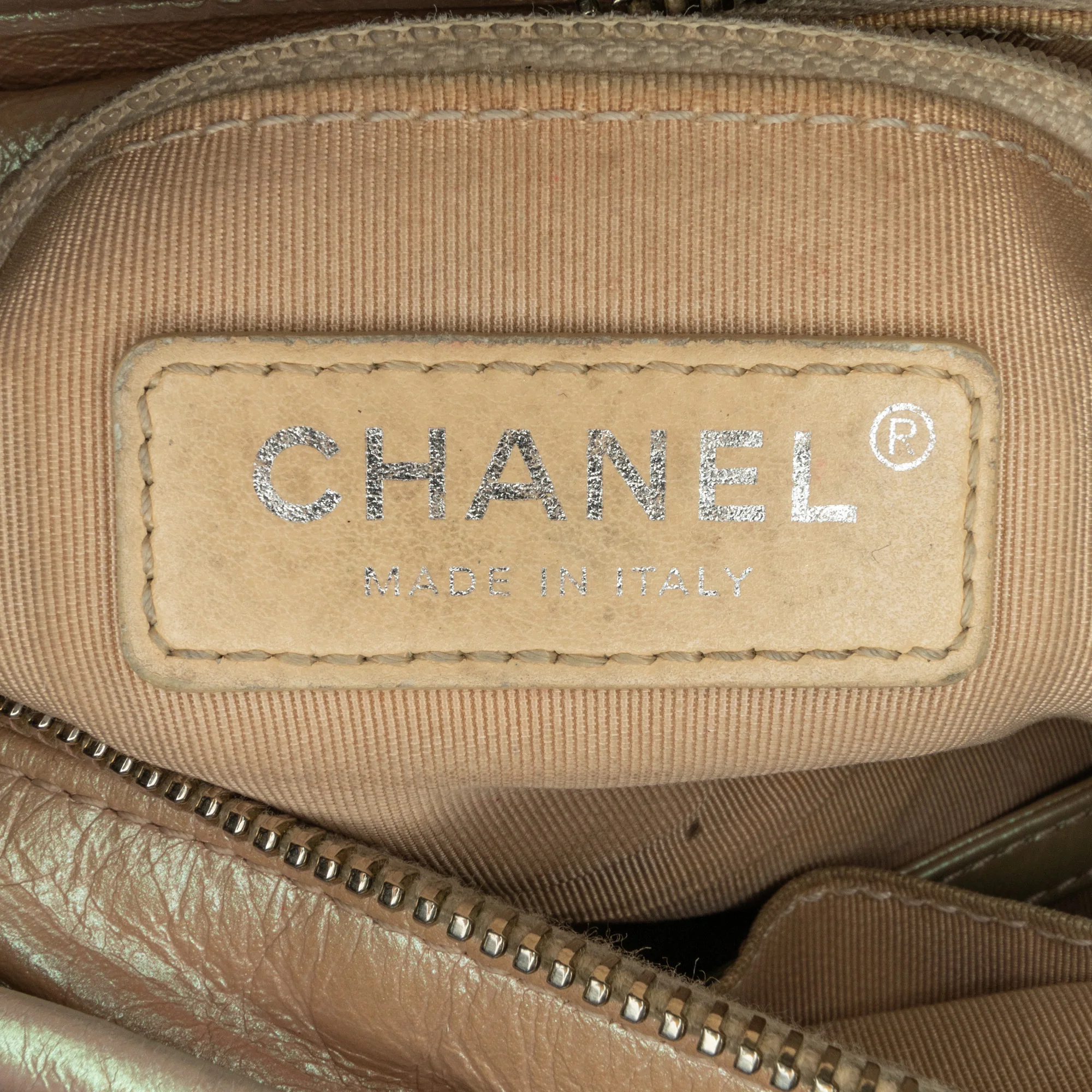 Chanel | Pre-Owned Small Iridescent Gabrielle Crossbody | Pink/Light Pink - Image 8