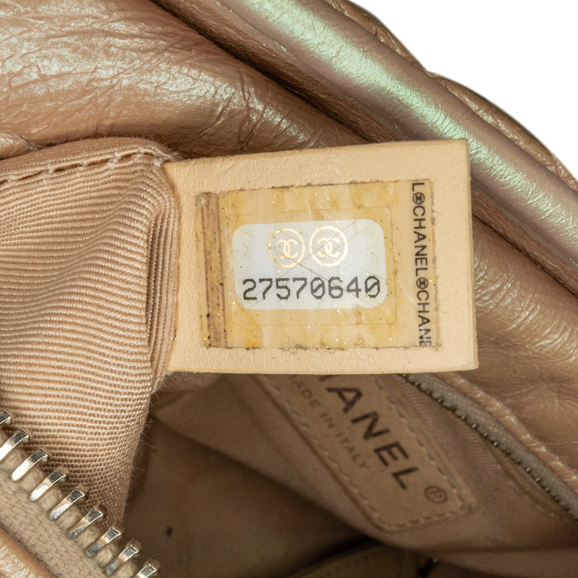 Chanel | Pre-Owned Small Iridescent Gabrielle Crossbody | Pink/Light Pink - Image 9