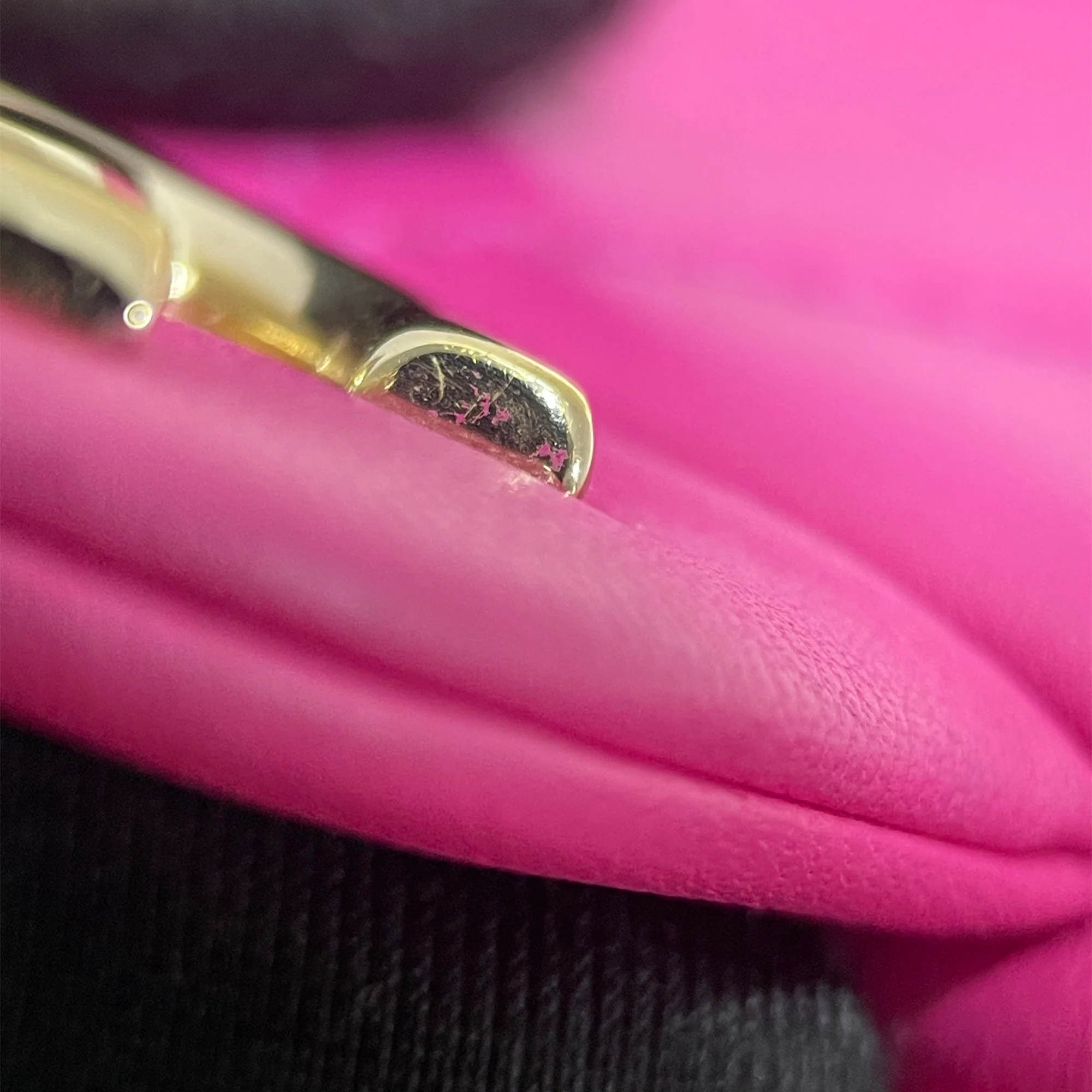 Chanel | Pre-Owned Small Lambskin Elegant Chain Single Flap | Pink/Dark Pink - Image 5