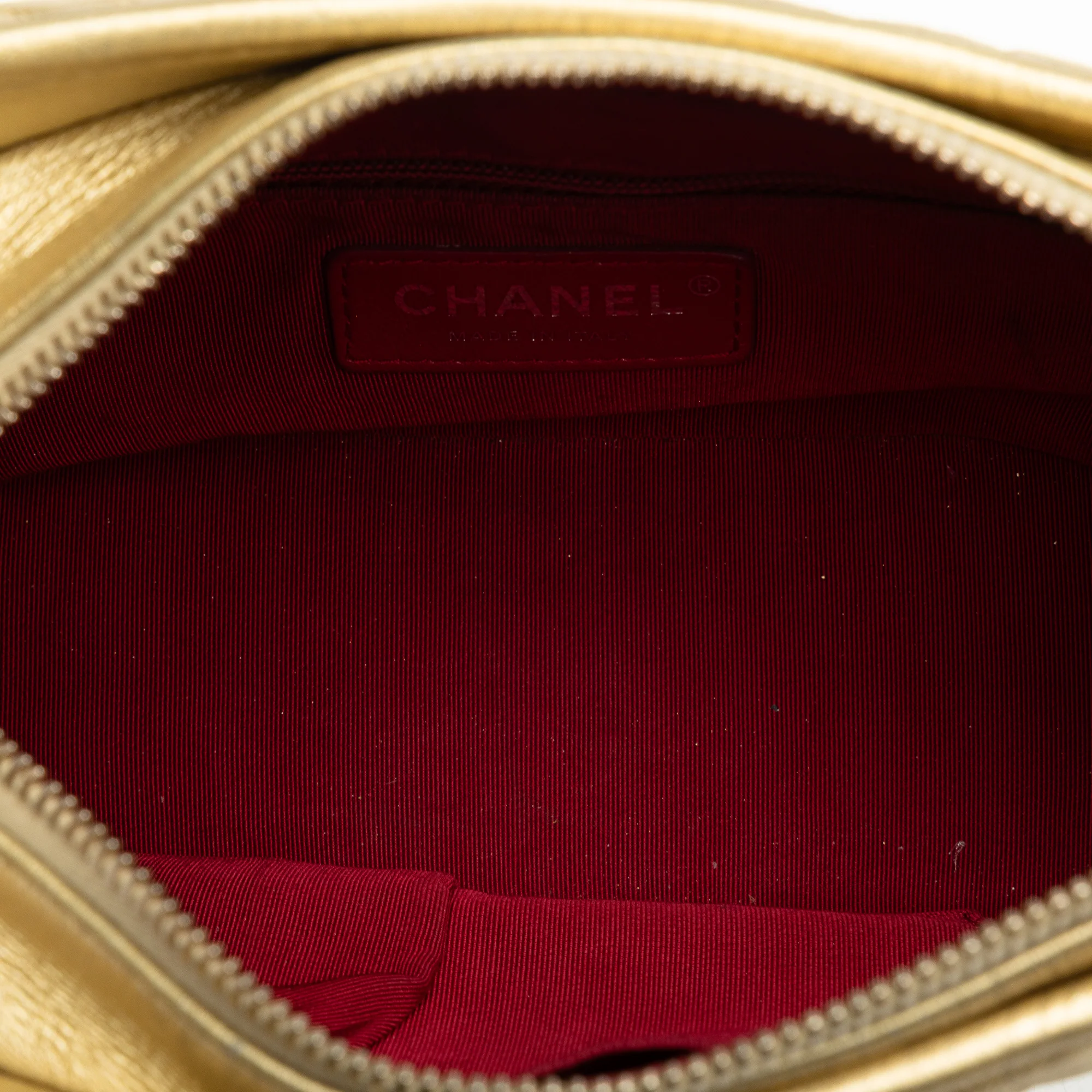 Chanel | Pre-Owned Small Metallic Lambskin Gabrielle Crossbody | Gold - Image 12