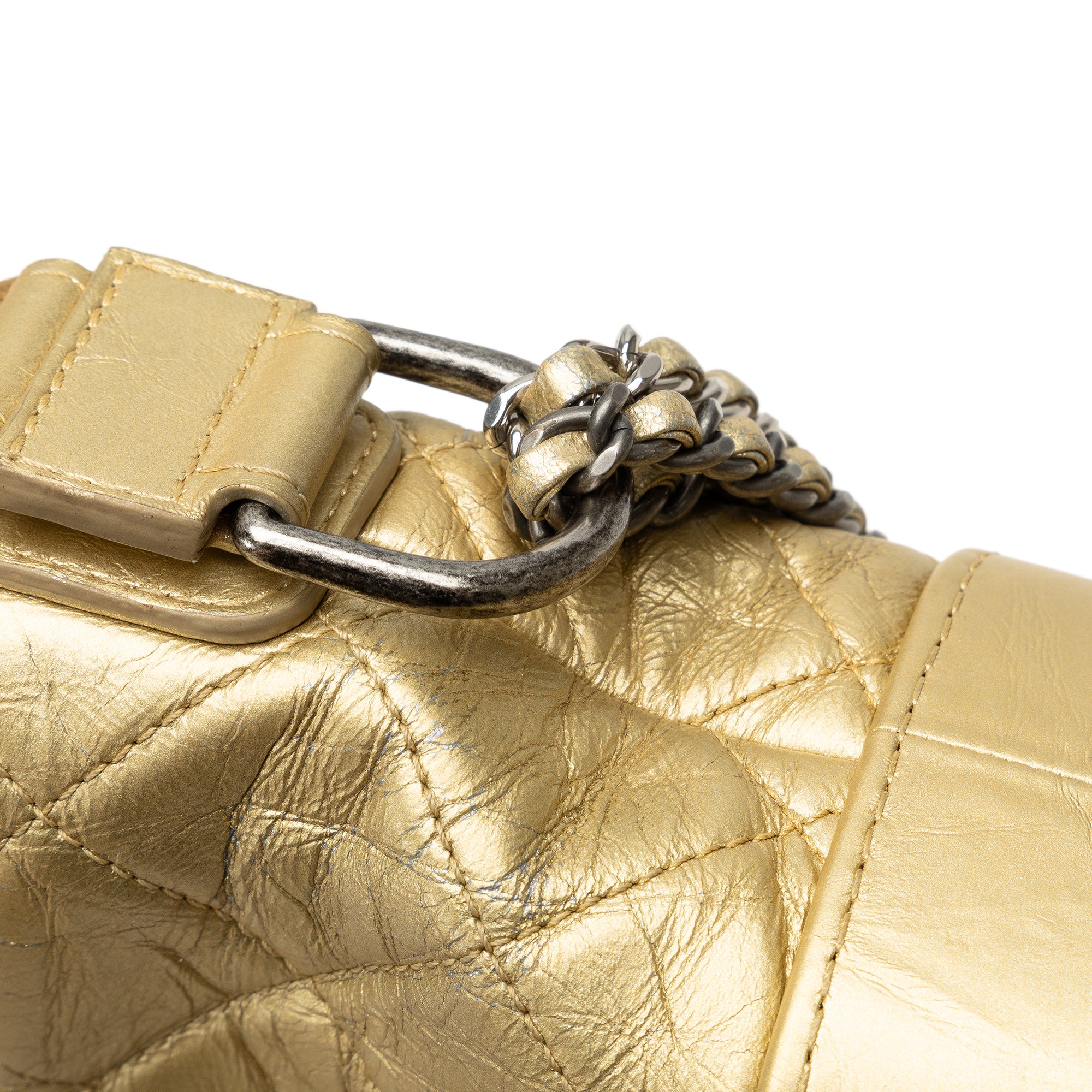 Chanel | Pre-Owned Small Metallic Lambskin Gabrielle Crossbody | Gold - Image 4