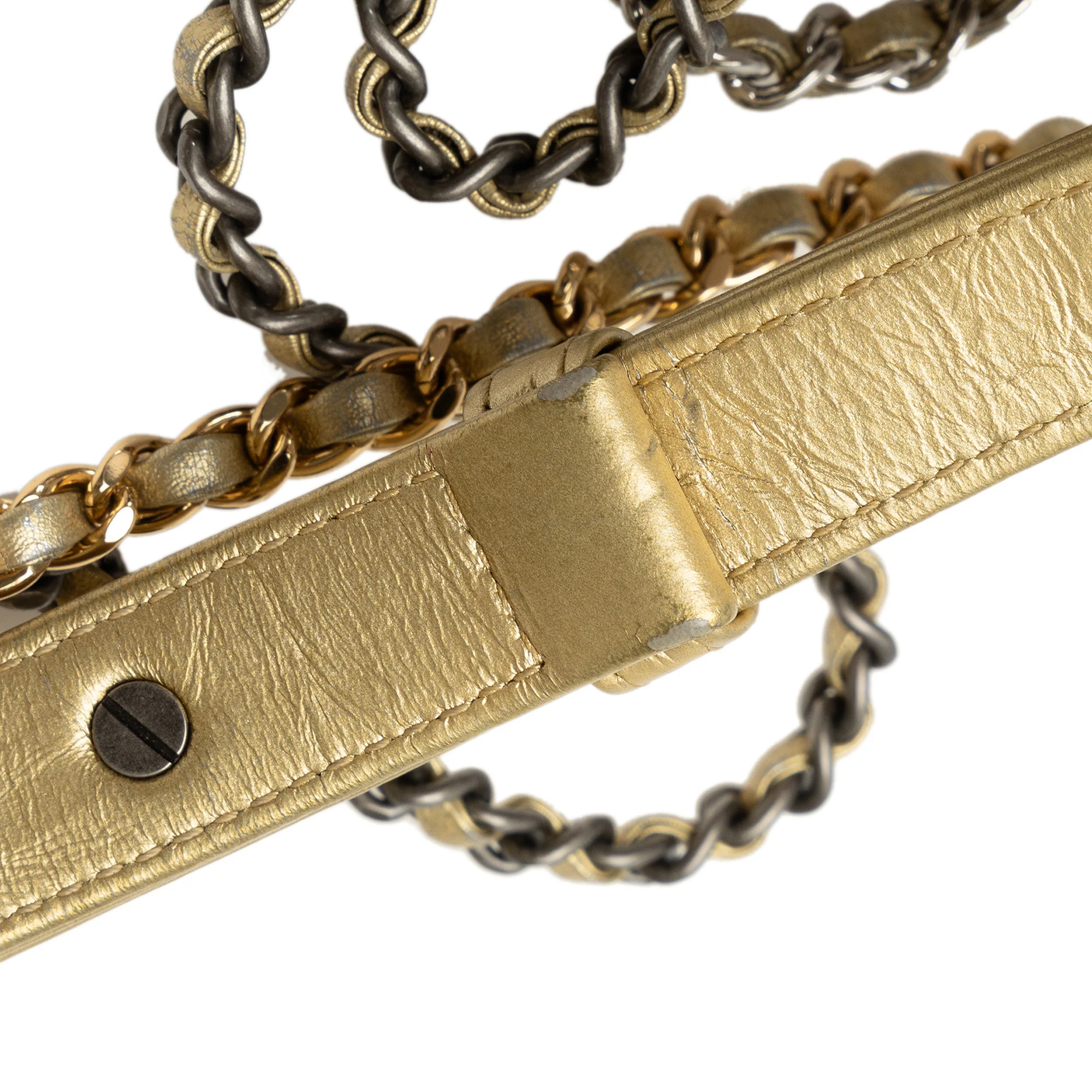 Chanel | Pre-Owned Small Metallic Lambskin Gabrielle Crossbody | Gold - Image 5