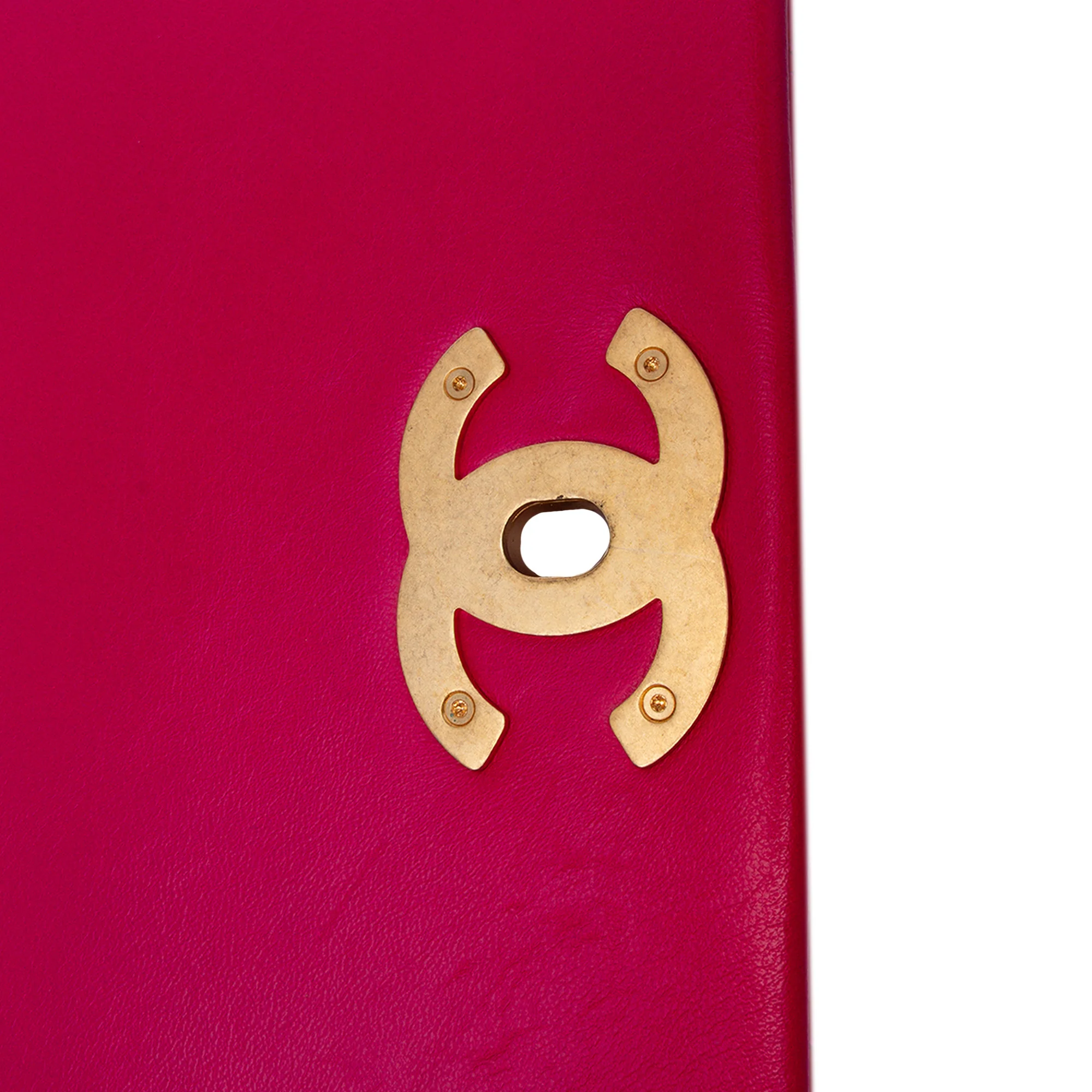 Chanel | Pre-Owned Small Quilted Lambskin On And On Chain Flap | Pink/Dark Pink - Image 2