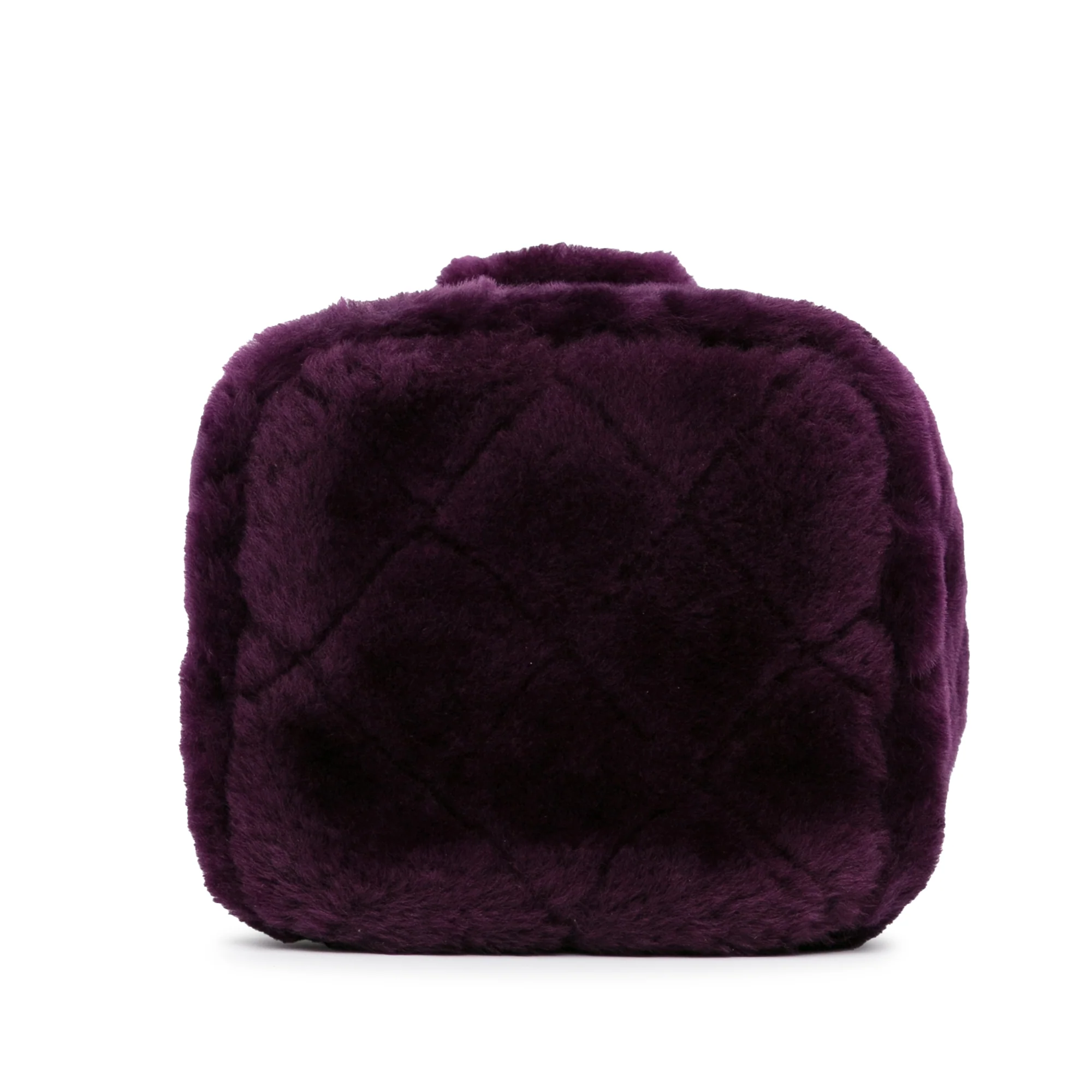 Chanel | Pre-Owned Small Quilted Shearling Vanity Case | Purple/Violet - Image 5