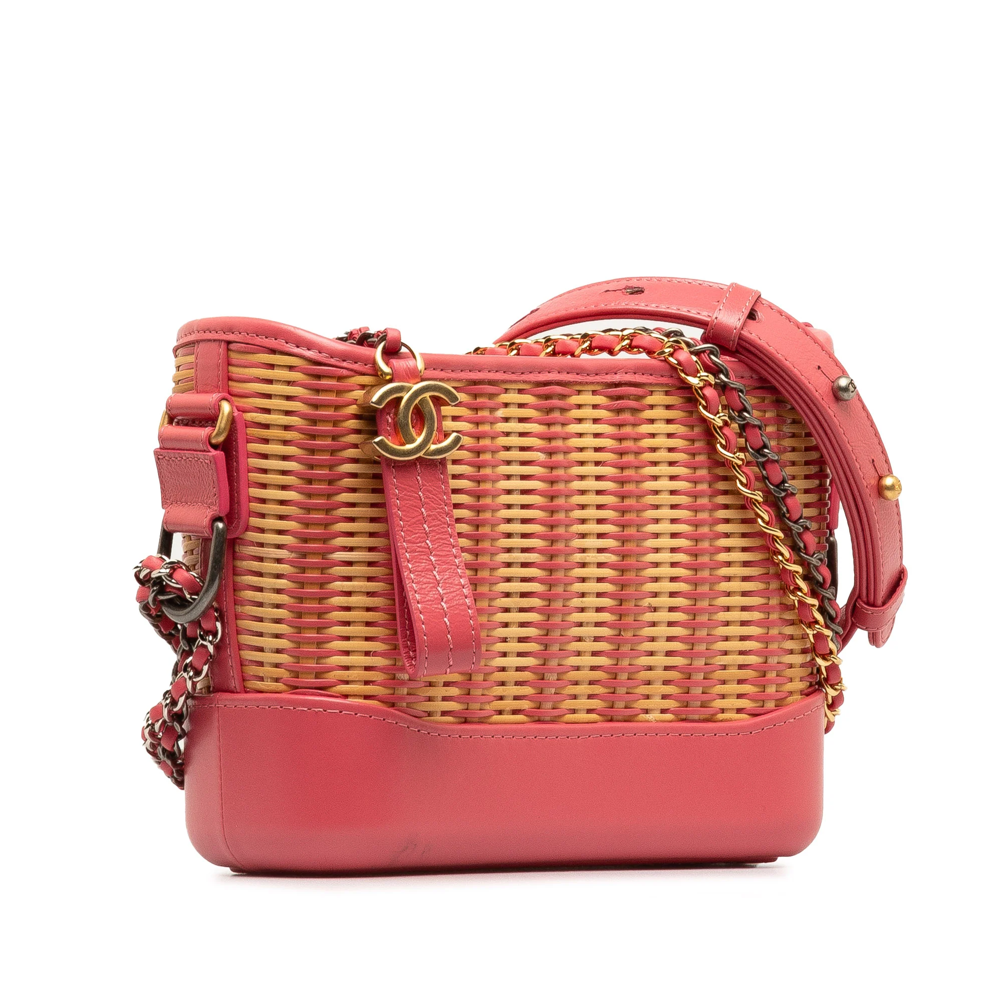 Chanel | Pre-Owned Small Rattan Gabrielle Crossbody | PinkPink - Image 2