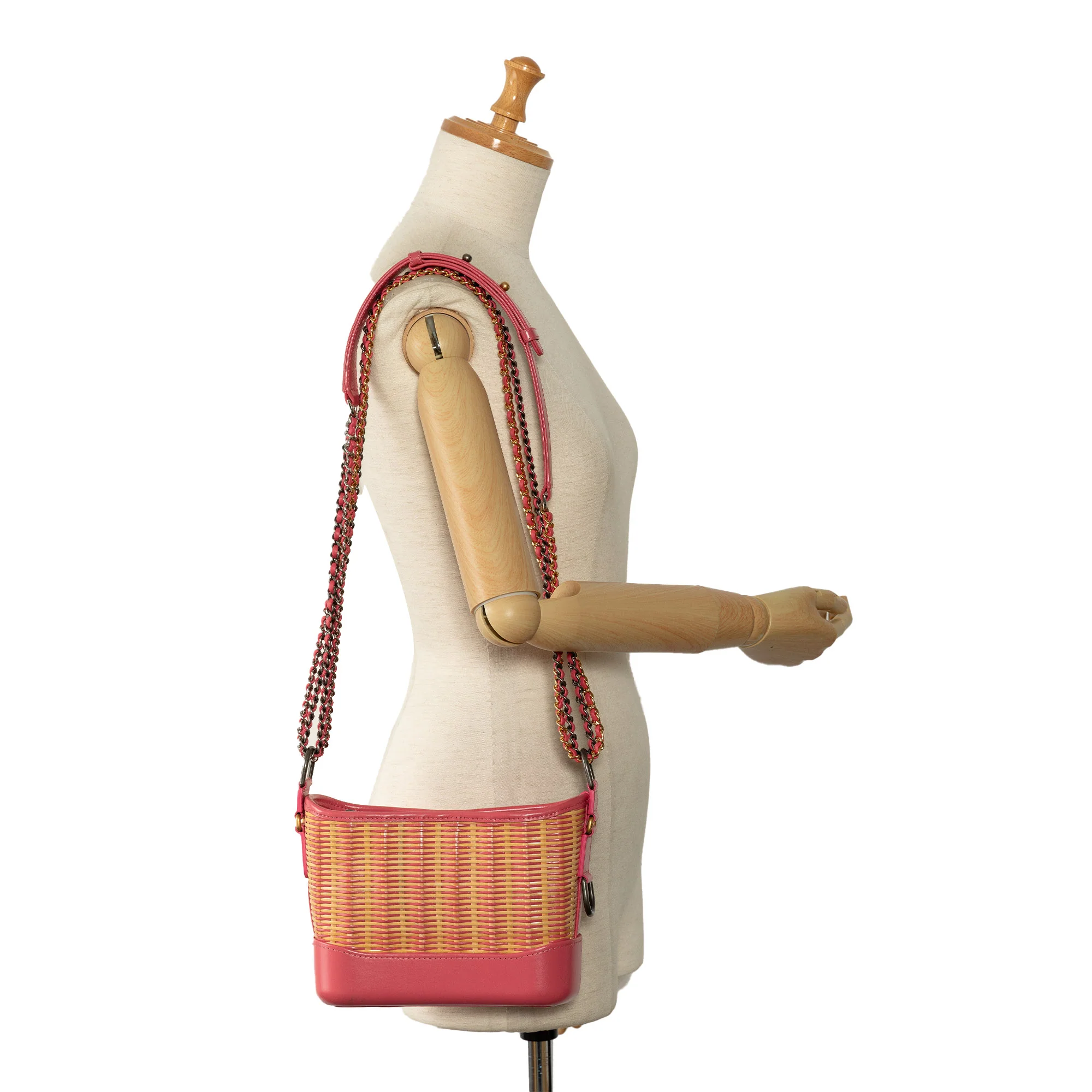 Chanel | Pre-Owned Small Rattan Gabrielle Crossbody | PinkPink - Image 9