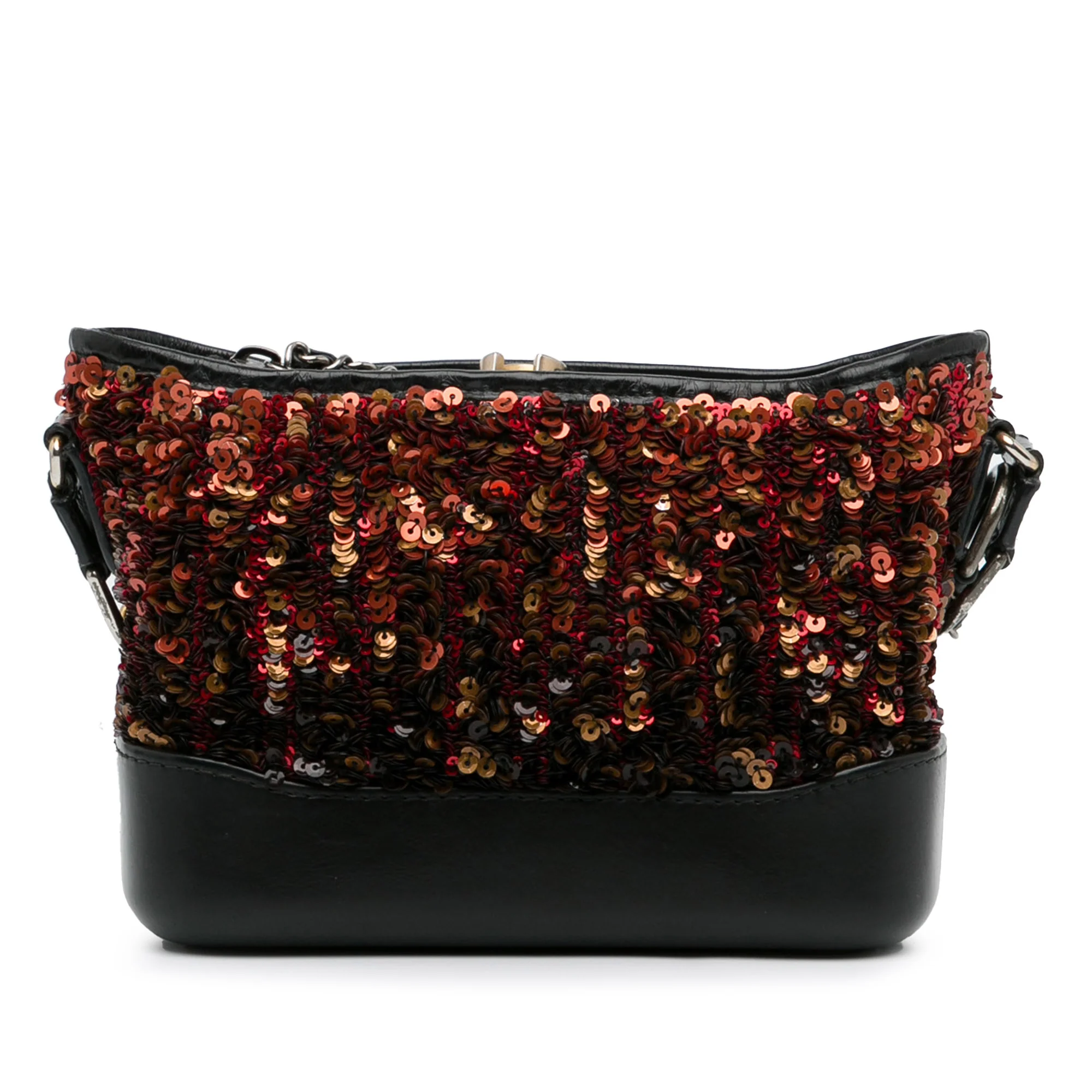 Chanel | Pre-Owned Small Sequin Gabrielle Crossbody | Brown/Bronze/Black - Image 5