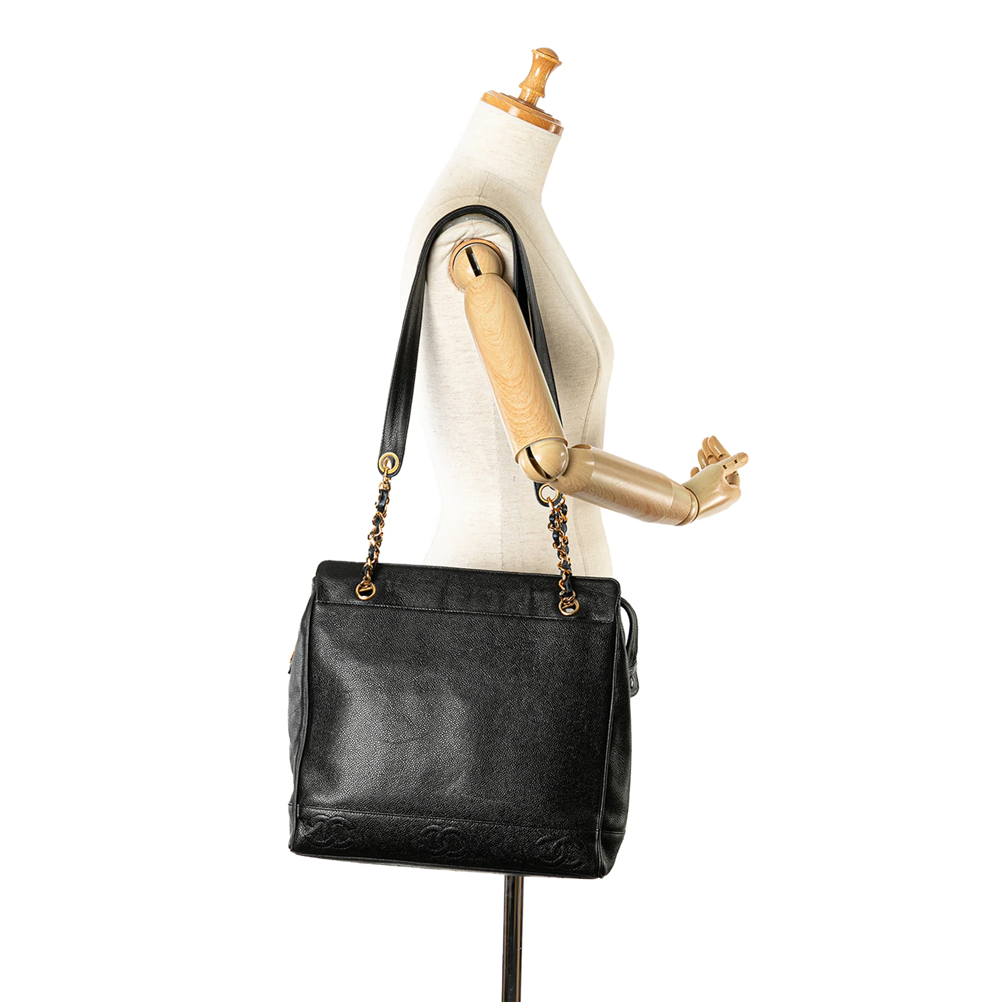 Chanel | Pre-Owned Triple CC Caviar Shoulder Bag | Black - Image 2