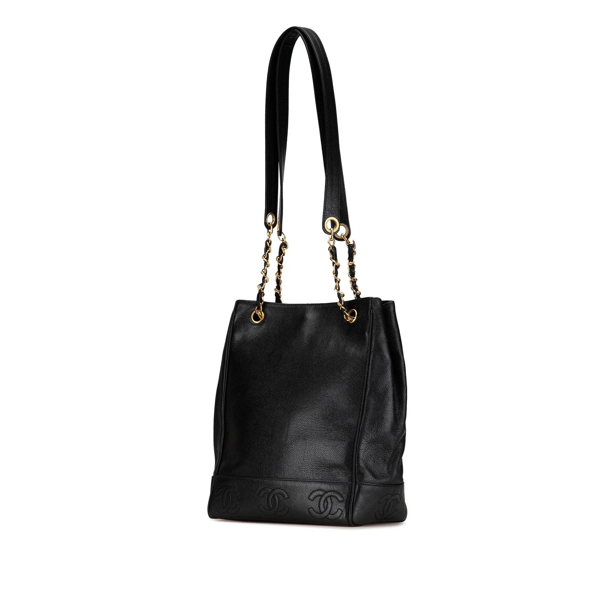 Chanel | Pre-Owned Triple CC Caviar Tote | Black - Image 2