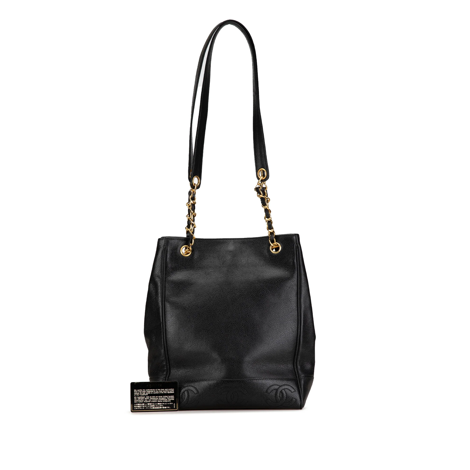 Chanel | Pre-Owned Triple CC Caviar Tote | Black - Image 8