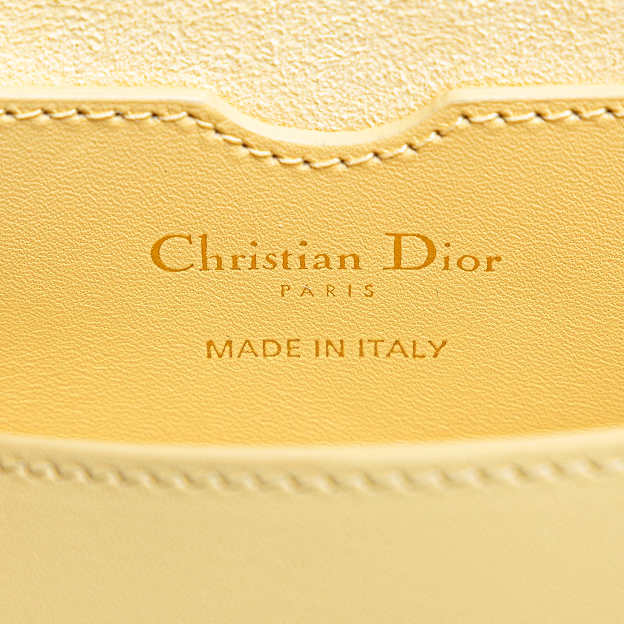 Dior | Pre-Owned Calfskin Bobby East West Crossbody | Yellow/Light Yellow - Image 6