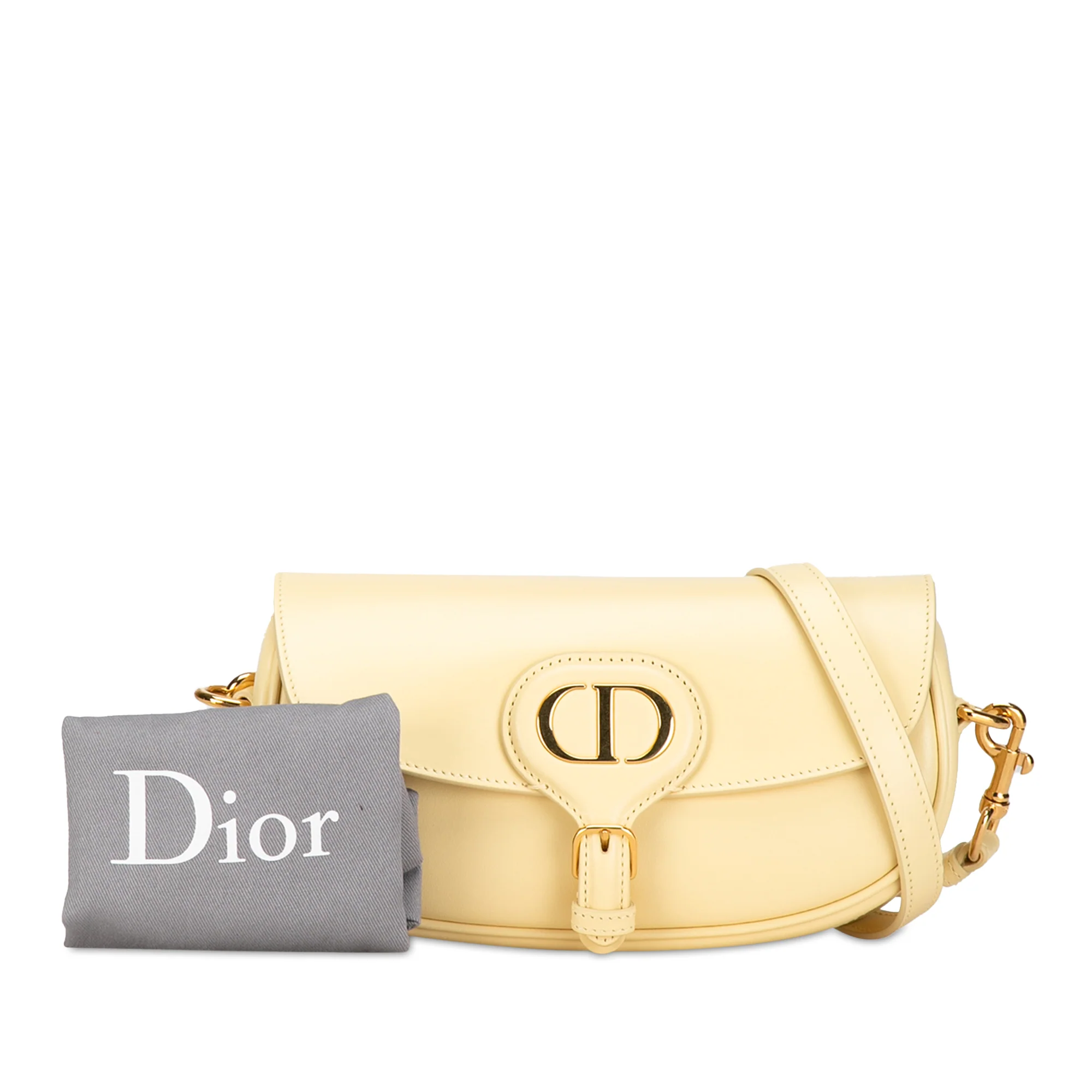 Dior | Pre-Owned Calfskin Bobby East West Crossbody | Yellow/Light Yellow - Image 9