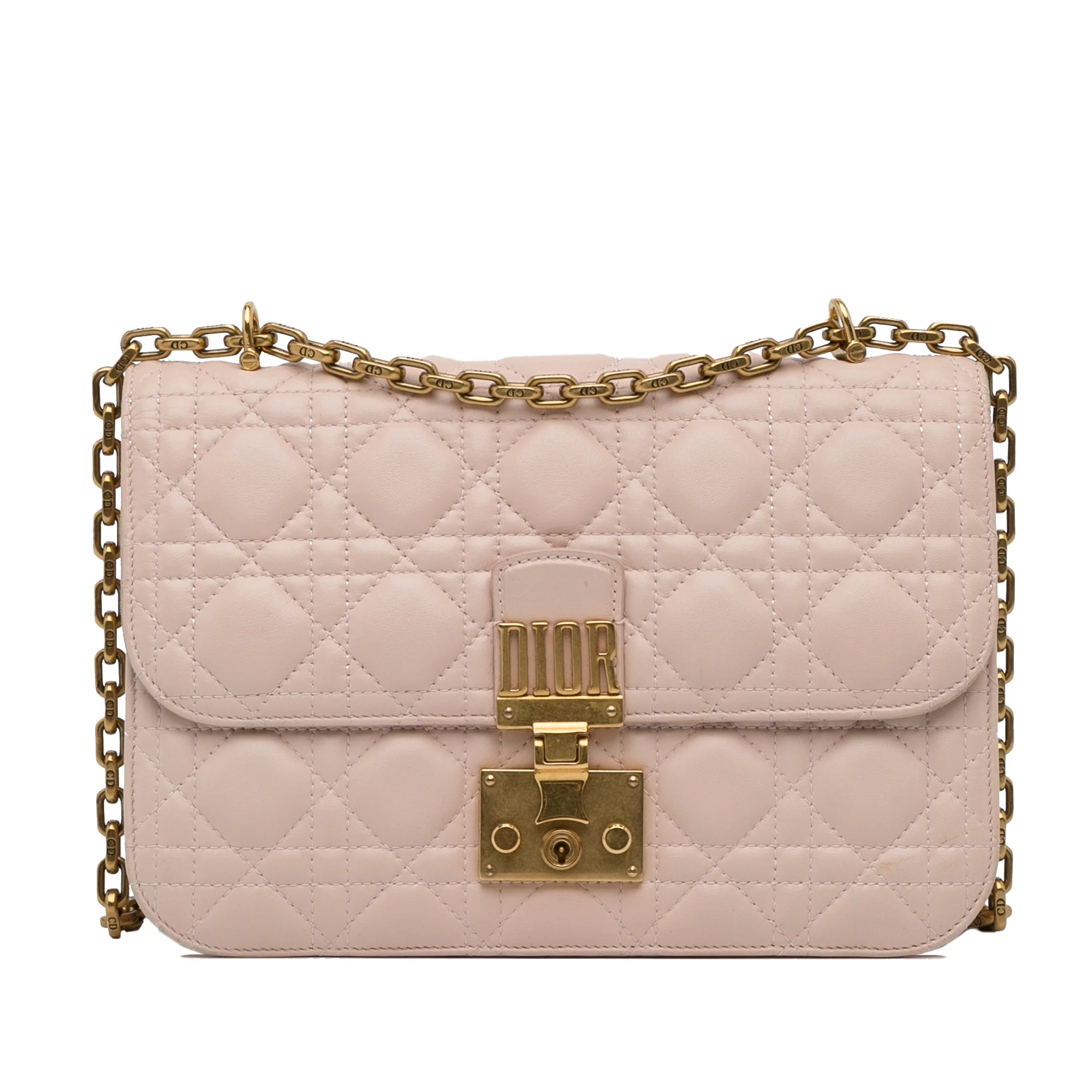 Dior | Pre-Owned Cannage Dioraddict Crossbody | Pink/Light Pink