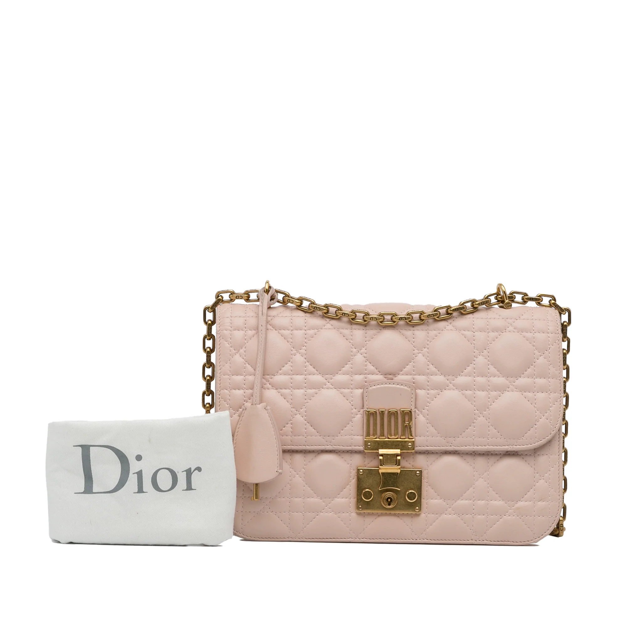 Dior | Pre-Owned Cannage Dioraddict Crossbody | Pink/Light Pink - Image 3