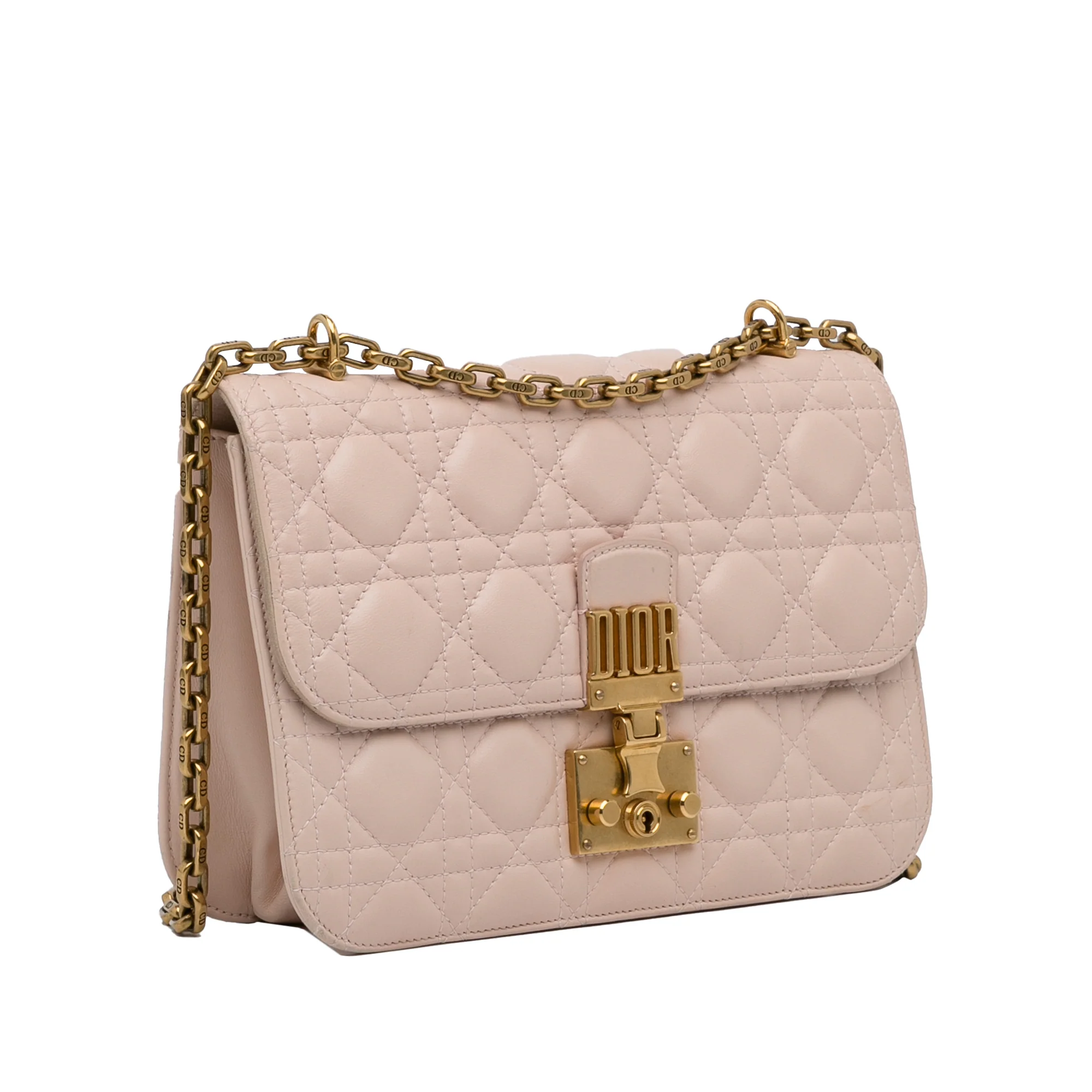Dior | Pre-Owned Cannage Dioraddict Crossbody | Pink/Light Pink - Image 4