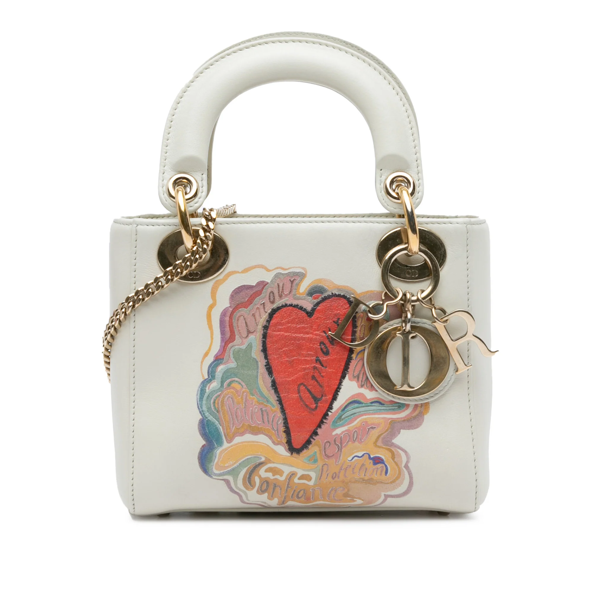 Dior | Pre-Owned DiorAmour Niki De Saint Phalle Mini Calfskin Lady Dior - I | White