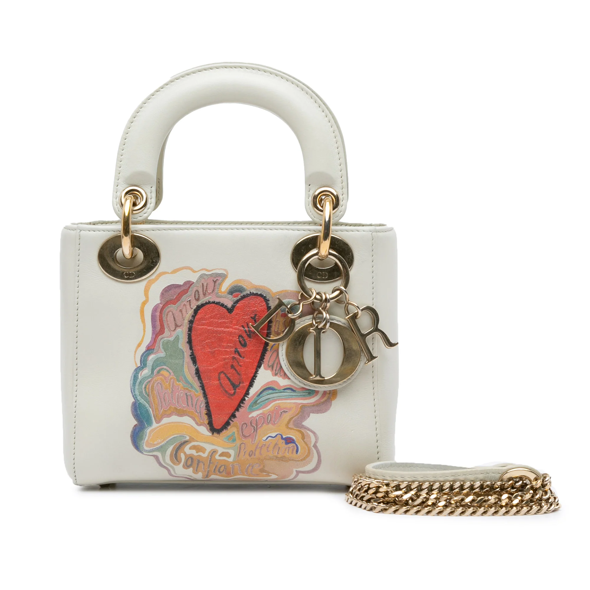 Dior | Pre-Owned DiorAmour Niki De Saint Phalle Mini Calfskin Lady Dior - I | White - Image 7