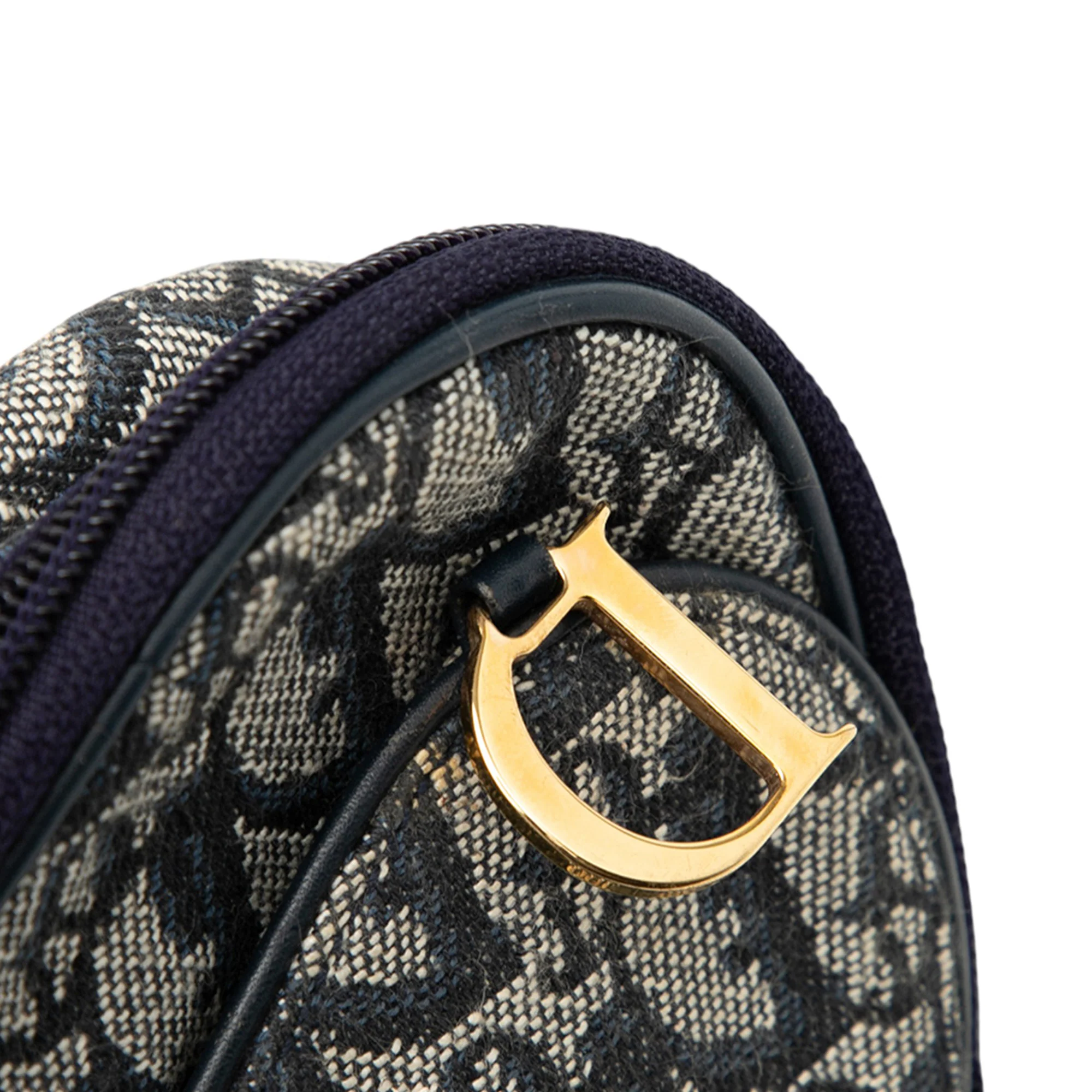 Dior | Pre-Owned Diorissimo Canvas Saddle Pouch | Blue/Navy - Image 10