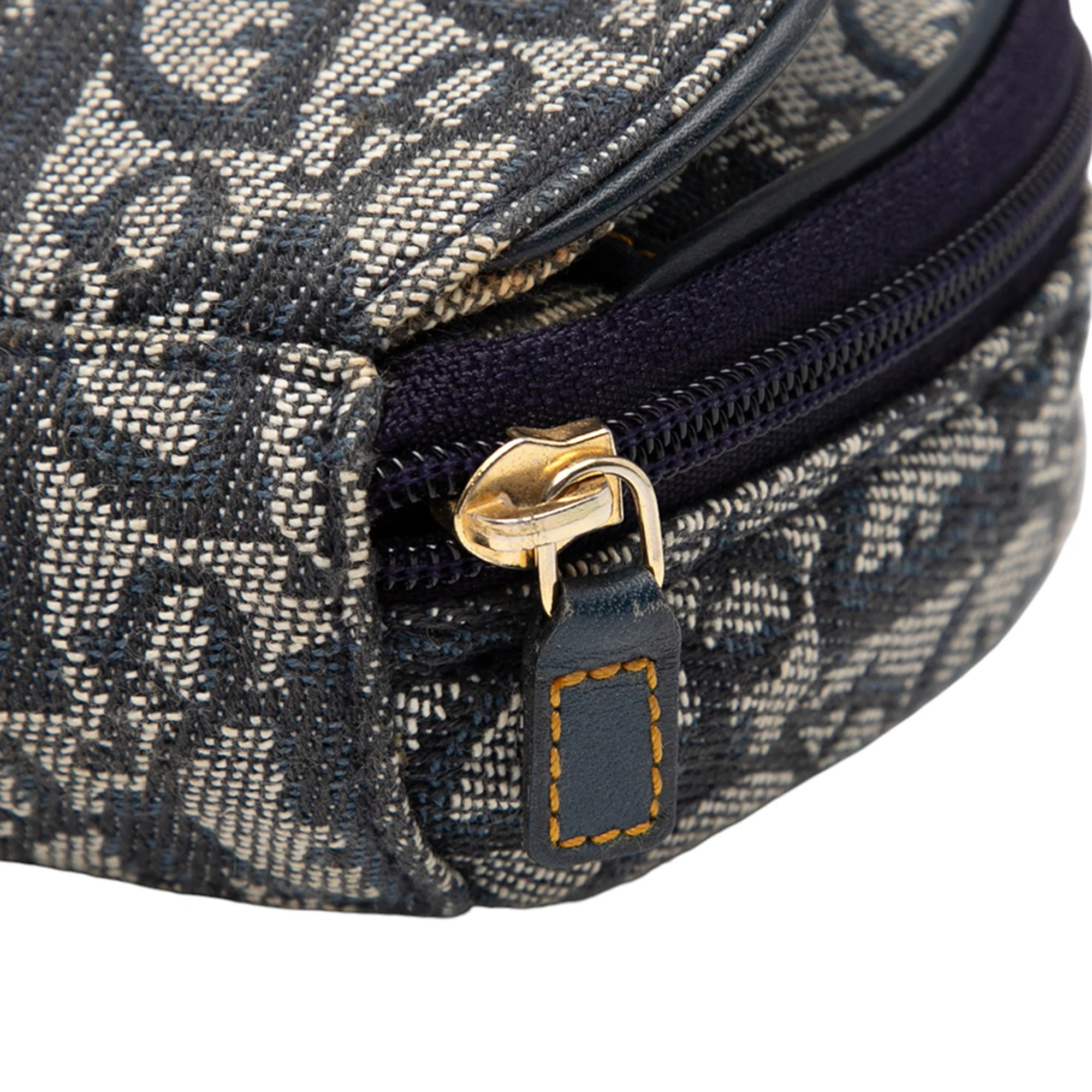 Dior | Pre-Owned Diorissimo Canvas Saddle Pouch | Blue/Navy - Image 11