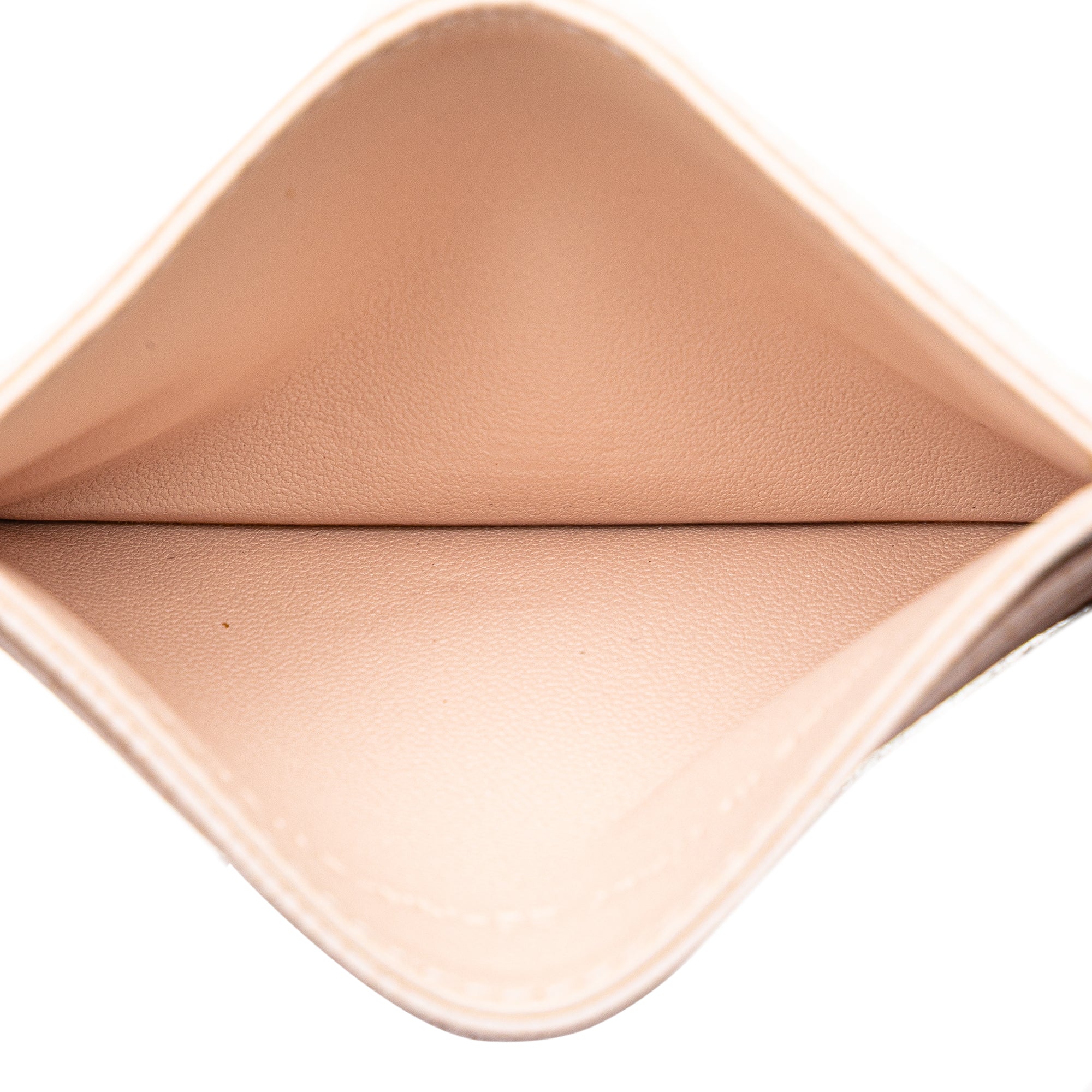 Dior | Pre-Owned Grained Calfskin Diorama Card Holder | Pink/Light Pink - Image 7