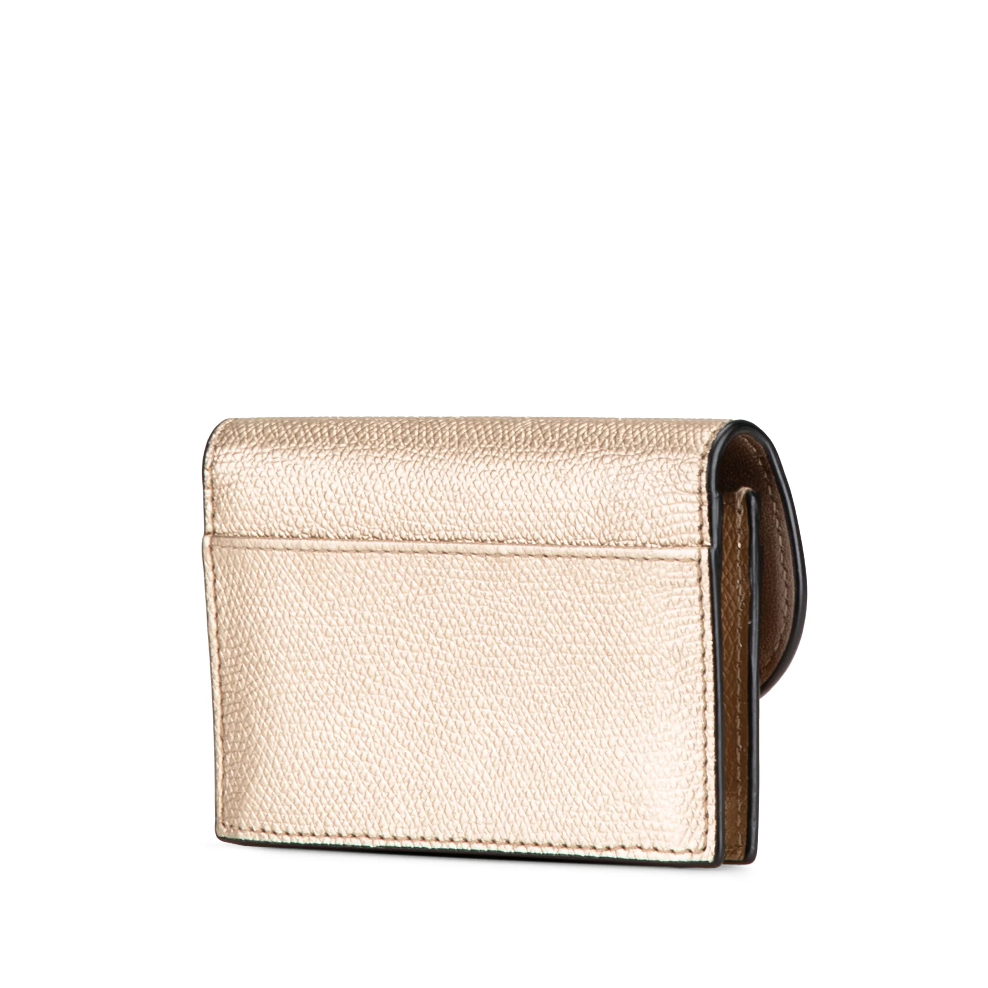 Dior | Pre-Owned Leather Saddle Card Holder | Gold - Image 2