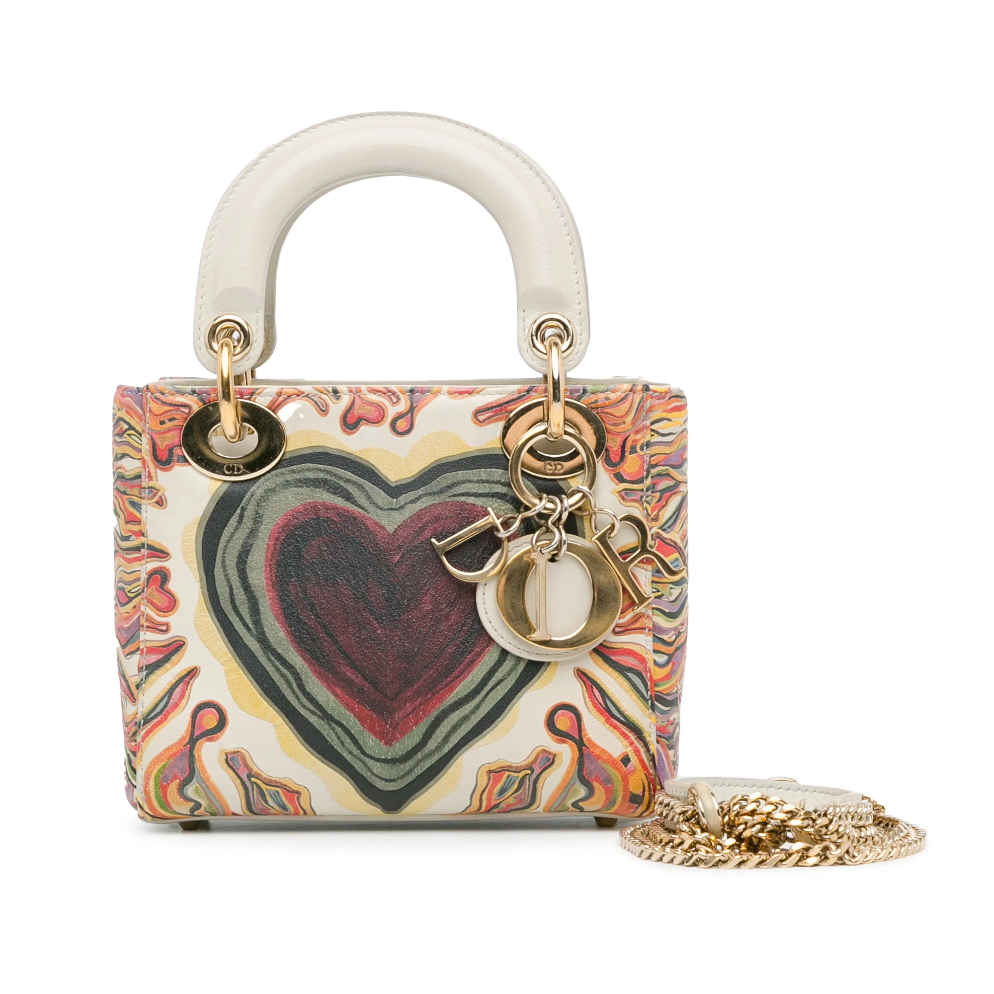 Dior | Pre-Owned Limited Edition Mini Calfskin Lady DiorAmour Lady Dior | White - Image 3
