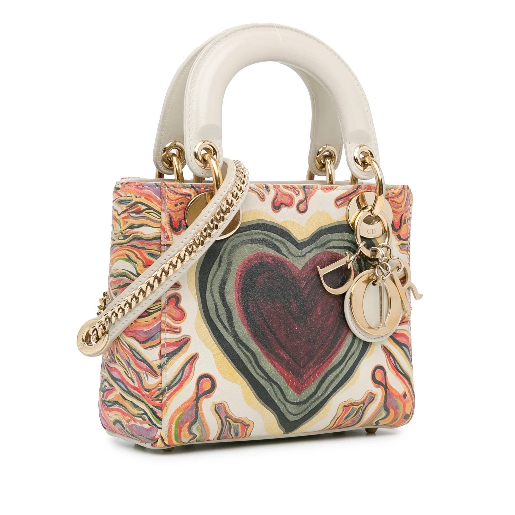 Dior | Pre-Owned Limited Edition Mini Calfskin Lady DiorAmour Lady Dior | White - Image 4