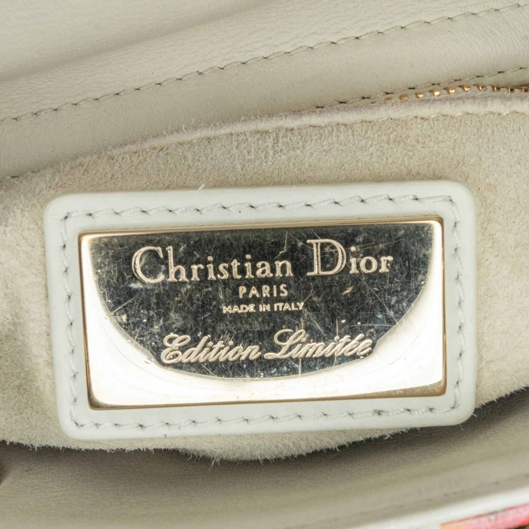 Dior | Pre-Owned Limited Edition Mini Calfskin Lady DiorAmour Lady Dior | White - Image 8
