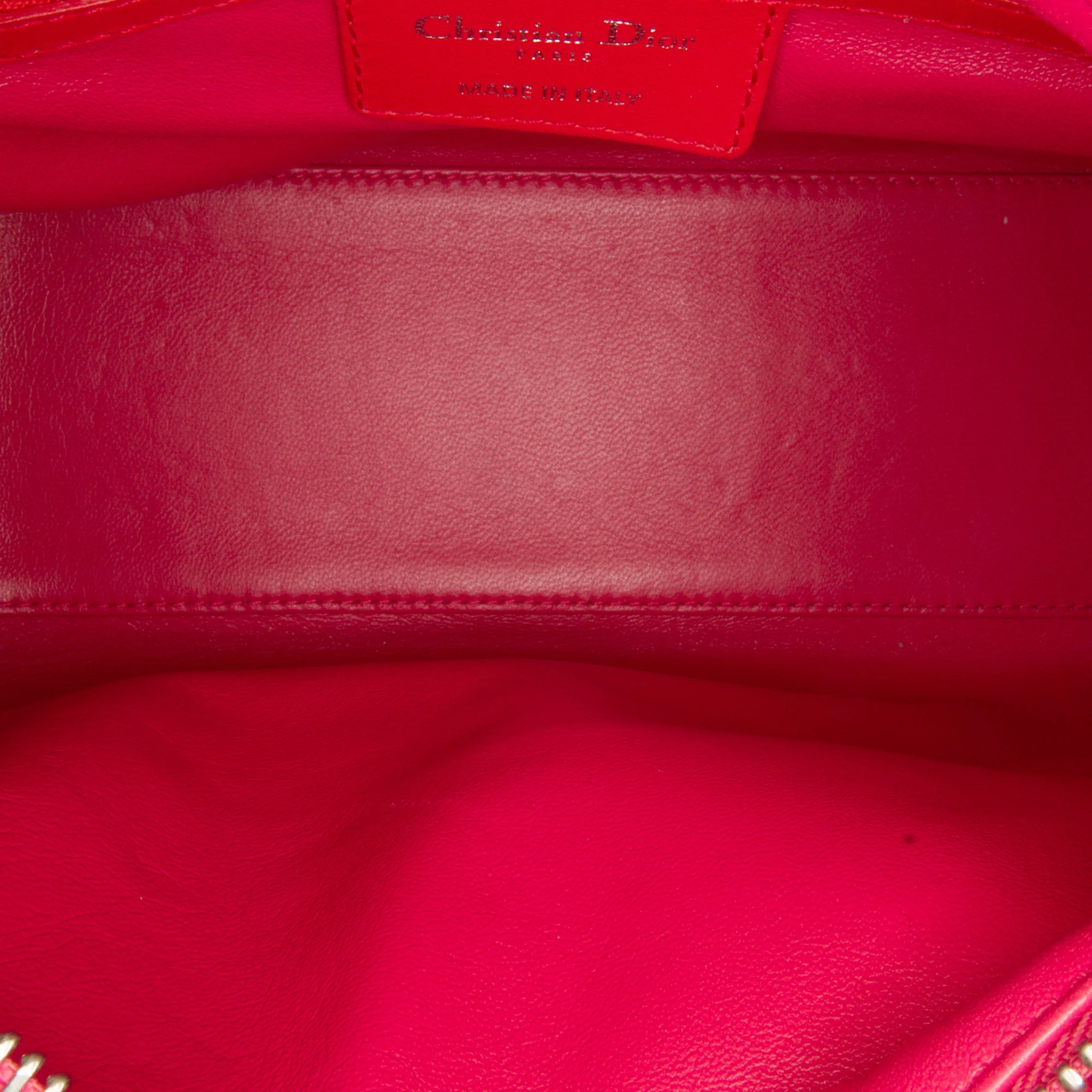 Dior | Pre-Owned Medium Bicolor Lambskin Cannage Lady Dior | Orange - Image 11